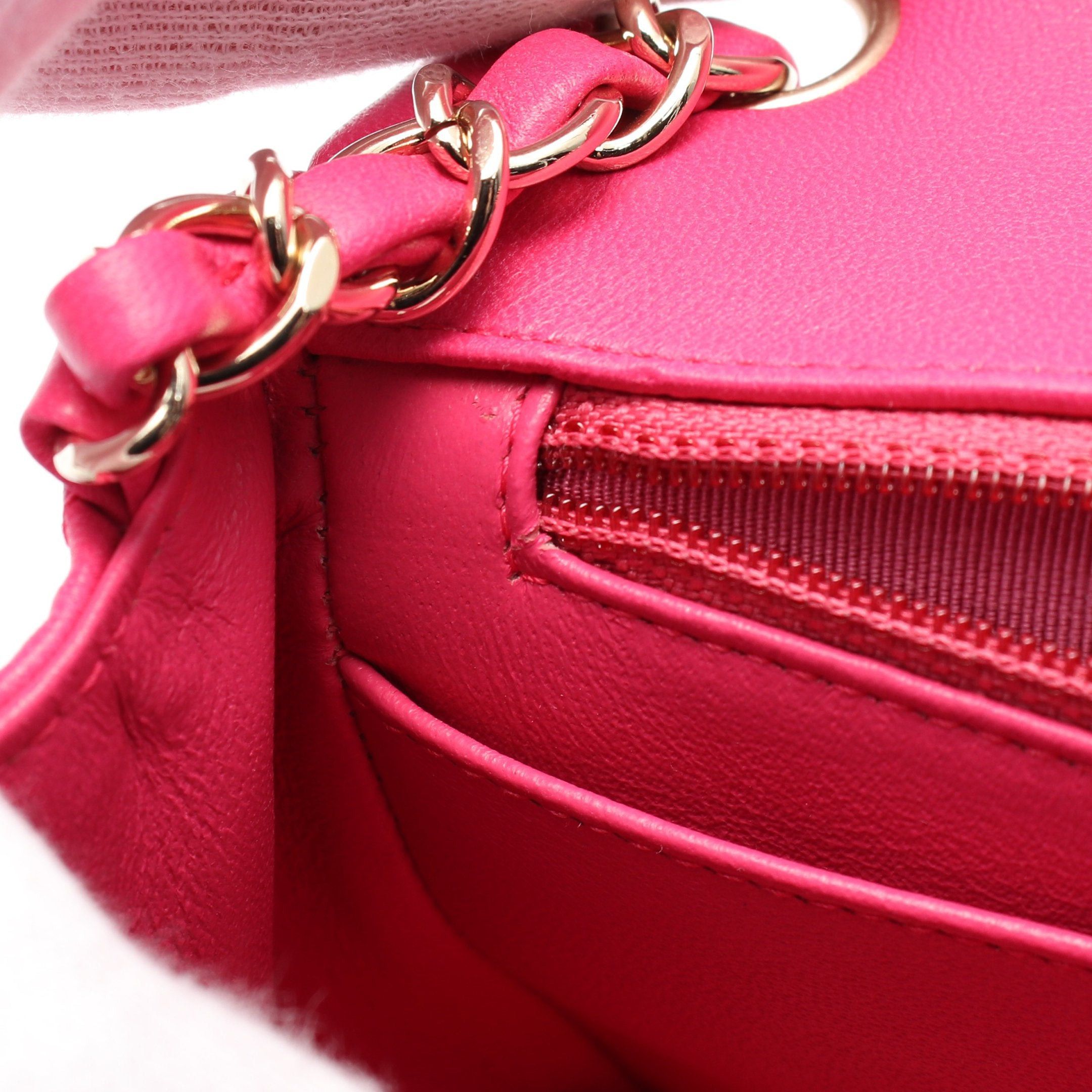 Chanel Chanel Mini Matelasse Chain Shoulder Bag Leather Pink Gold Hardware Size ONE SIZE - 8 Thumbnail