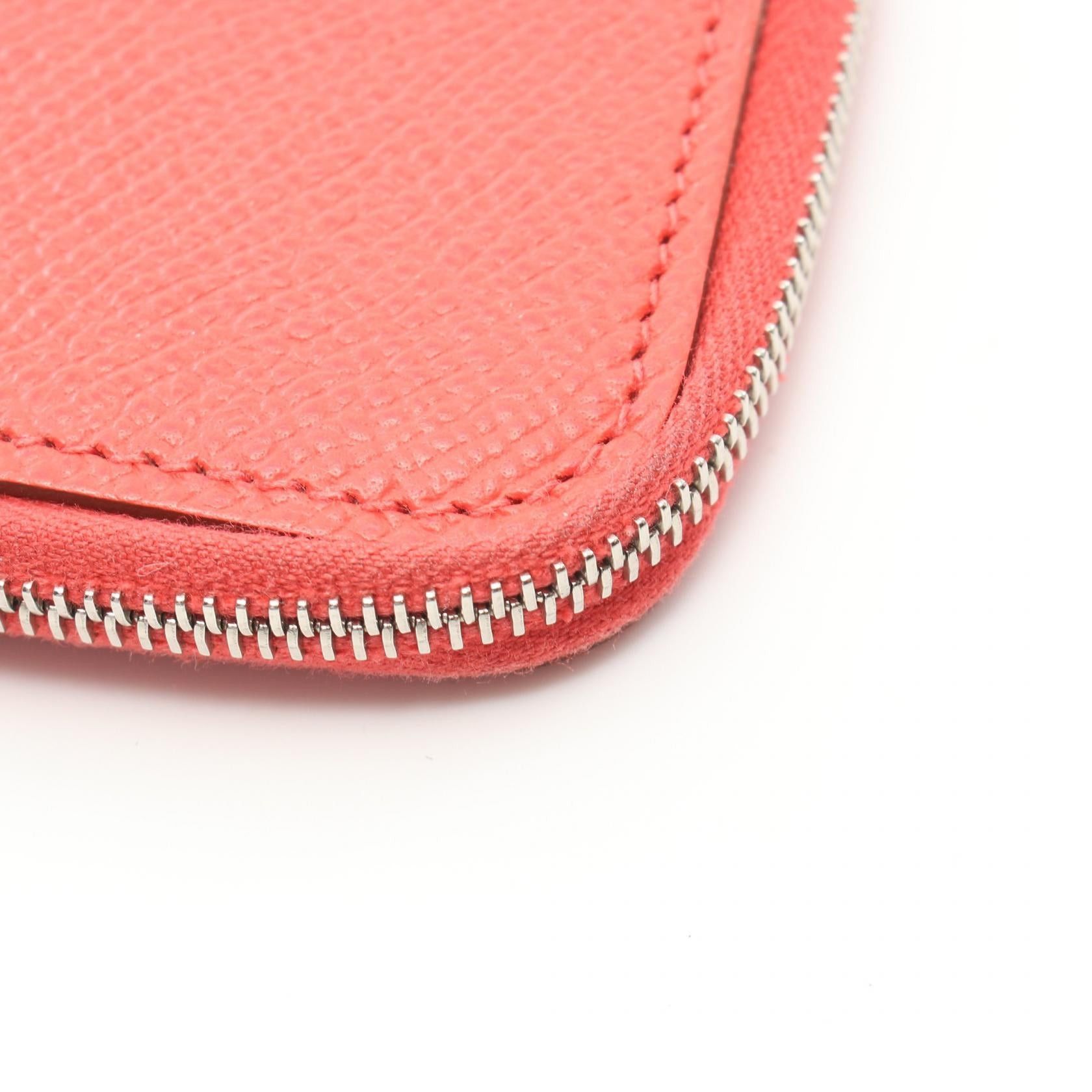 Hermes Hermes Azap Compact Mini Silk In Rouge Pivoine Coin Purse Veau Epsom Pink Red Silver Hardware T Stamp Size ONE SIZE - 9 Thumbnail