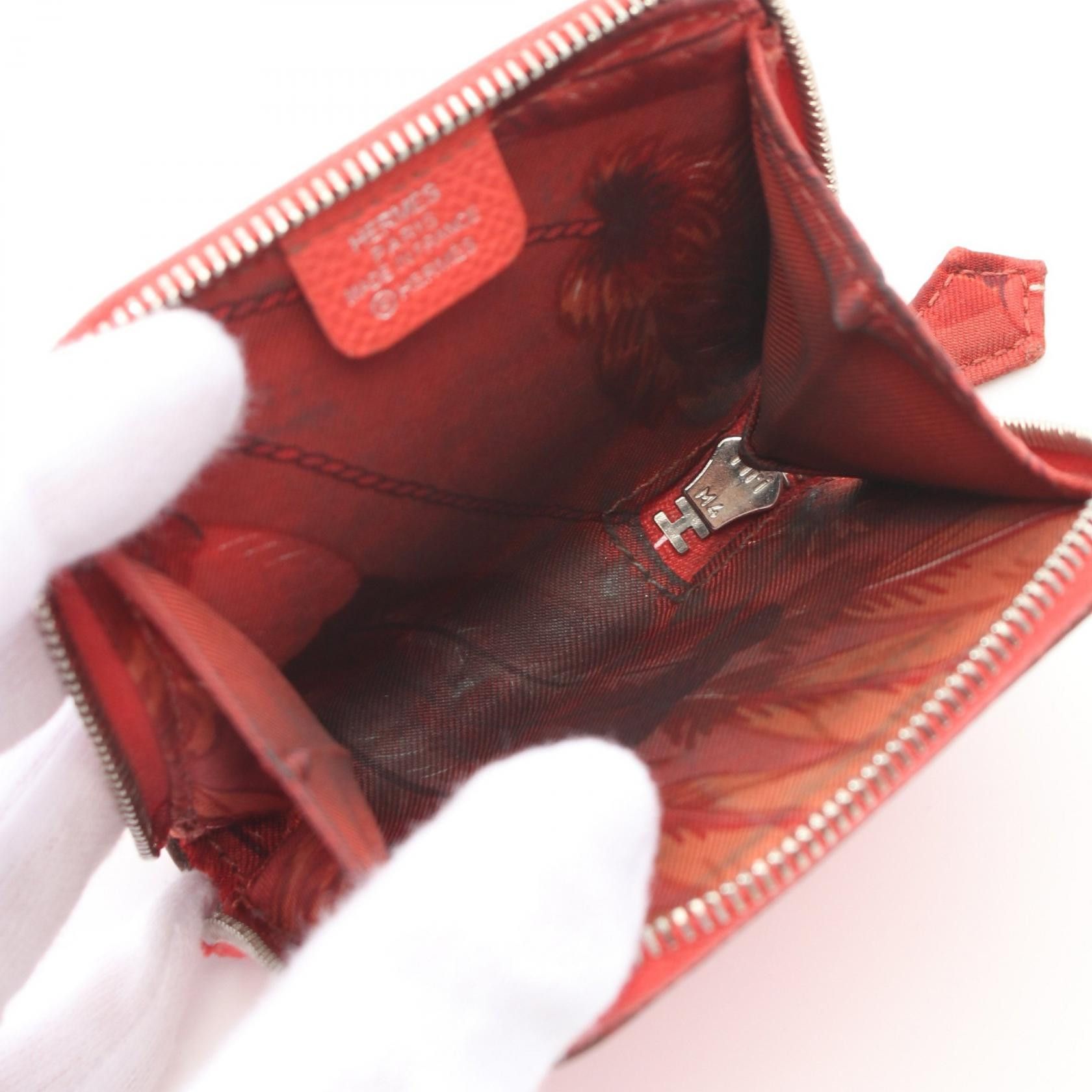 Hermes Hermes Azap Compact Mini Silk In Rouge Pivoine Coin Purse Veau Epsom Pink Red Silver Hardware T Stamp Size ONE SIZE - 3 Thumbnail