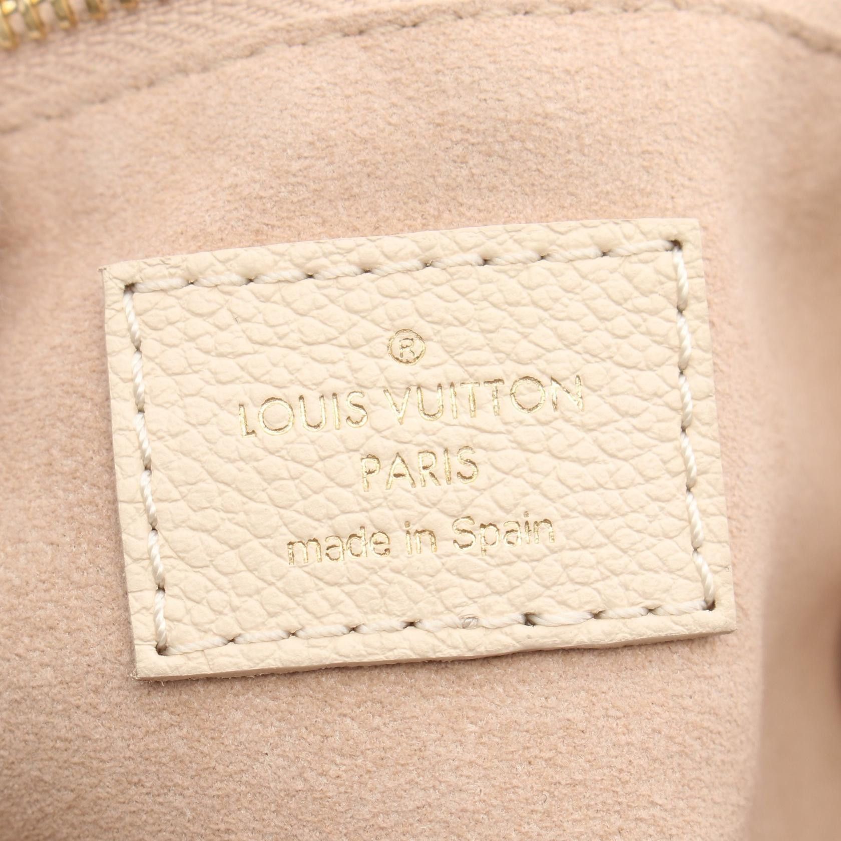 Louis Vuitton Louis Vuitton Neverfull Mm Monogram Ampreinte Bicolor Claim Rose Trianon Shoulder Bag Tote Leather Beige Pink Size ONE SIZE - 4 Thumbnail