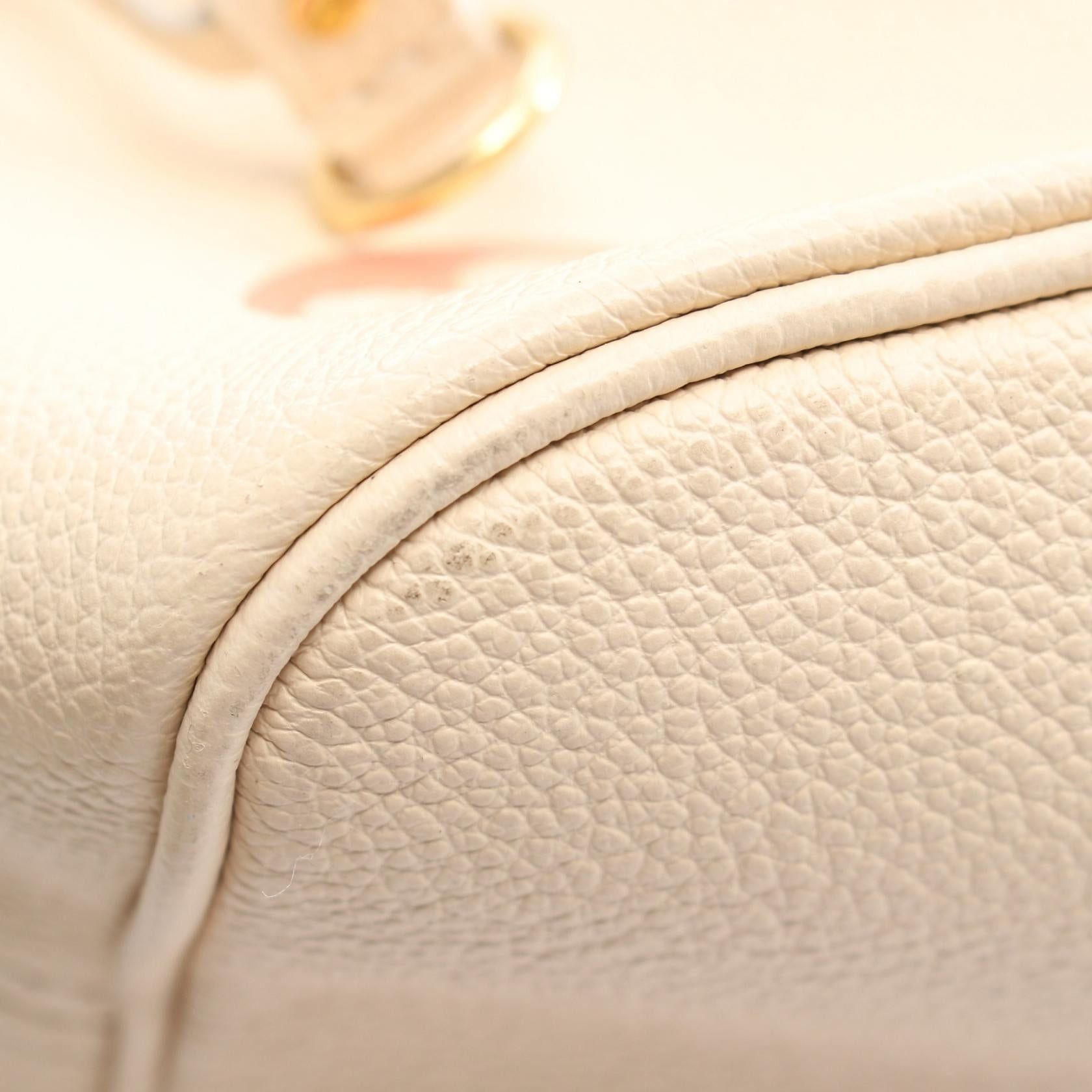 Louis Vuitton Louis Vuitton Neverfull Mm Monogram Ampreinte Bicolor Claim Rose Trianon Shoulder Bag Tote Leather Beige Pink Size ONE SIZE - 8 Thumbnail