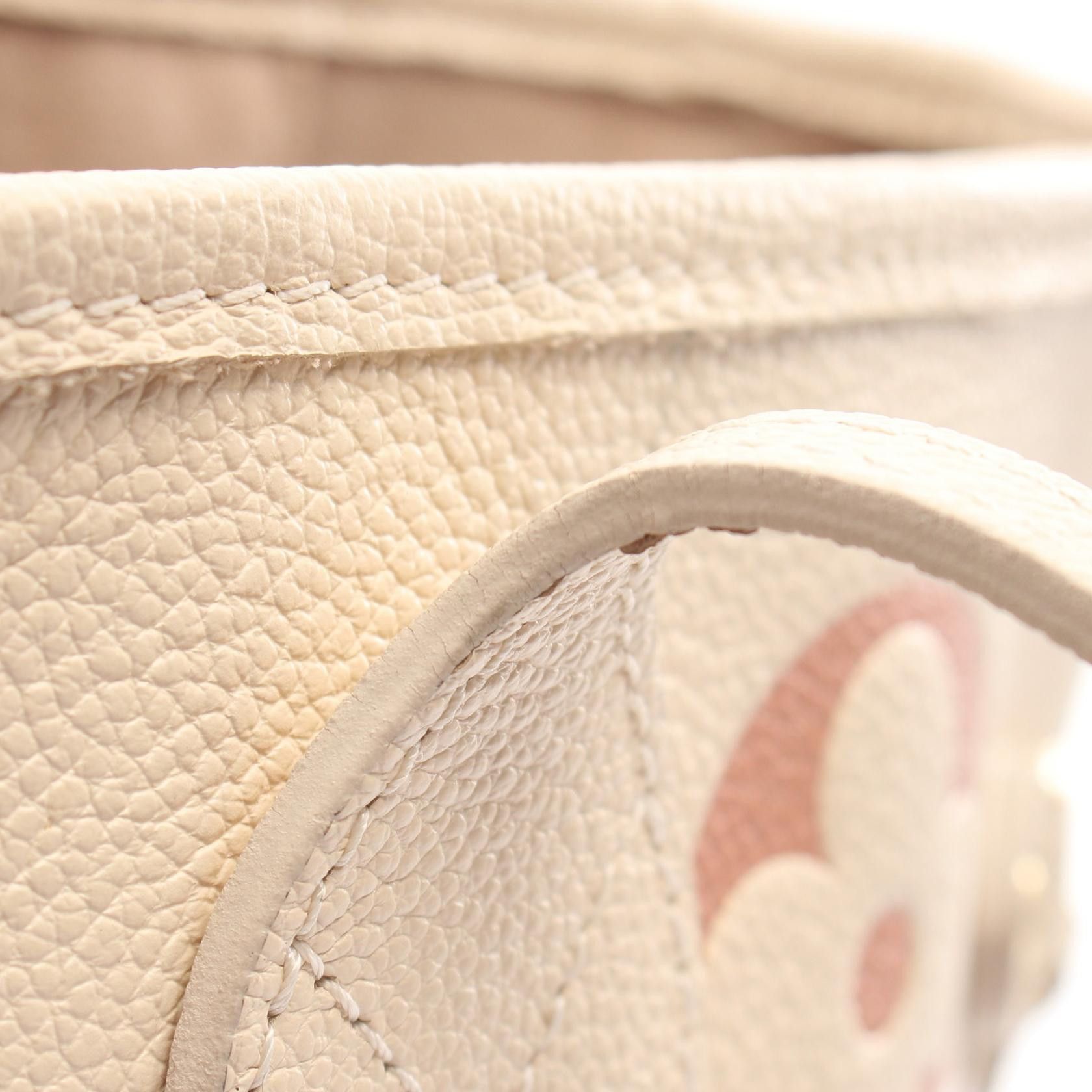 Louis Vuitton Louis Vuitton Neverfull Mm Monogram Ampreinte Bicolor Claim Rose Trianon Shoulder Bag Tote Leather Beige Pink Size ONE SIZE - 6 Thumbnail
