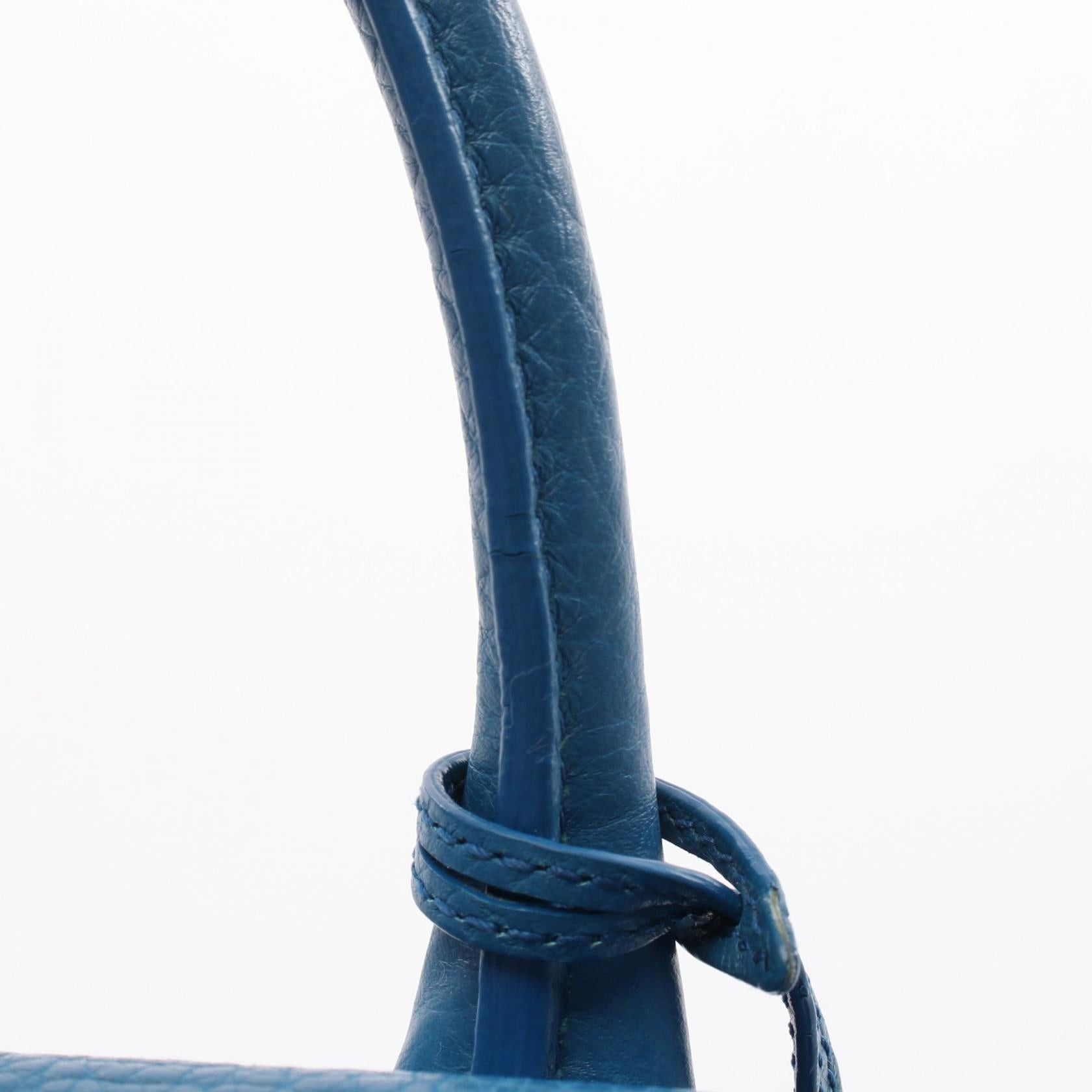 Balenciaga Balenciaga Infanta Handbag Leather Blue Size ONE SIZE - 7 Thumbnail