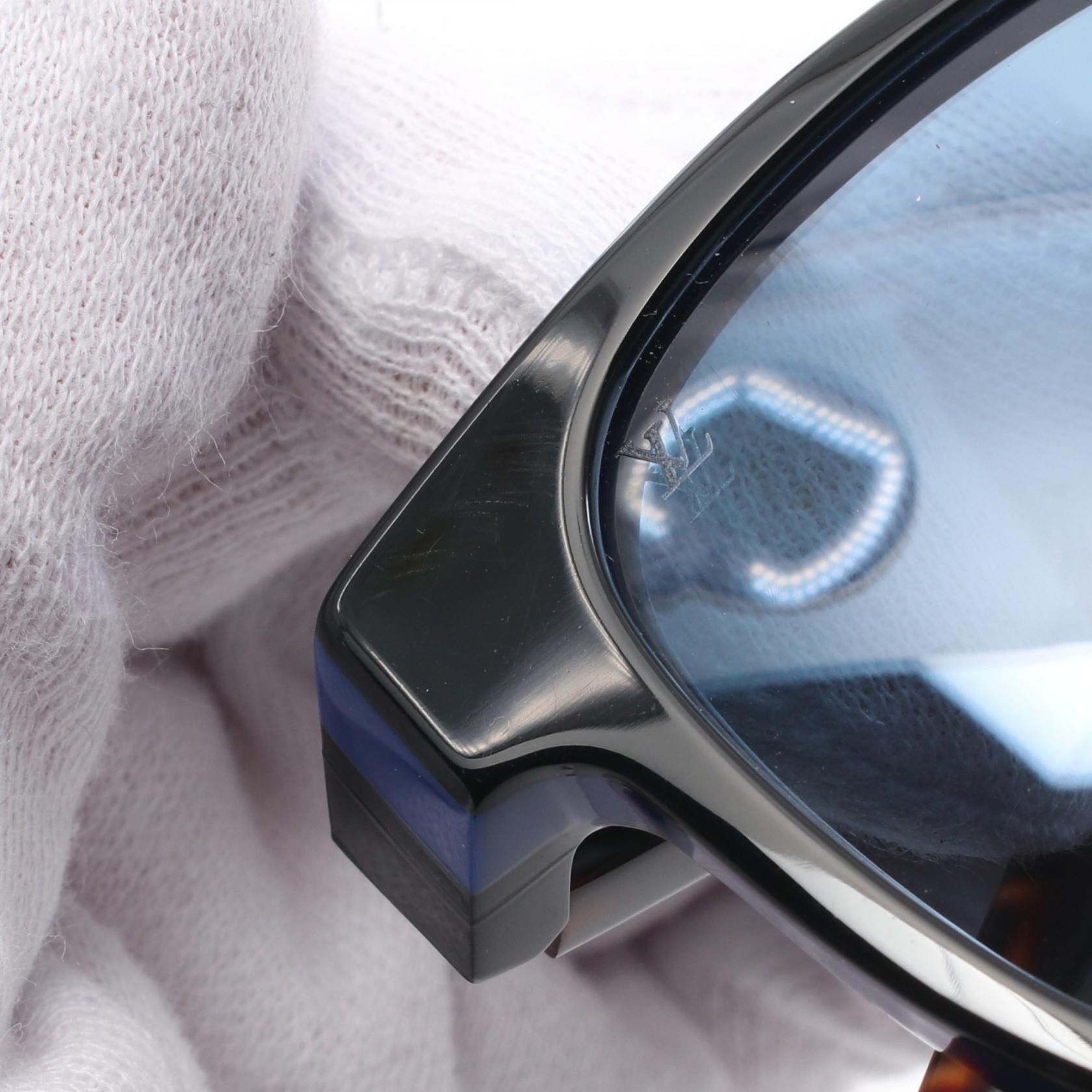 Louis Vuitton Louis Vuitton Oliver Sunglasses Black Blue Brown Size ONE SIZE - 9 Thumbnail