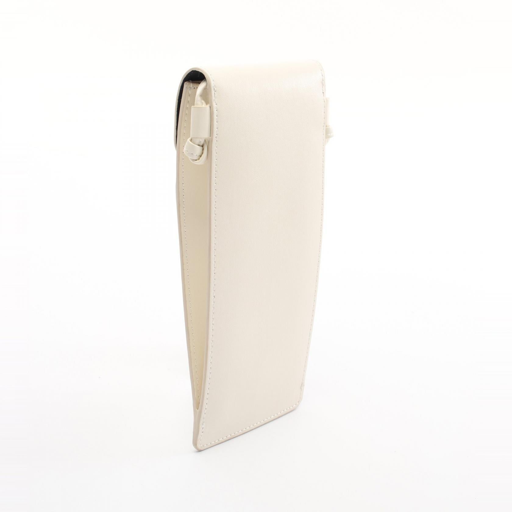 Celine Celine Sunglasses Case Phone Pouch Shoulder Bag Logo Print Leather Off White Size ONE SIZE - 2 Thumbnail