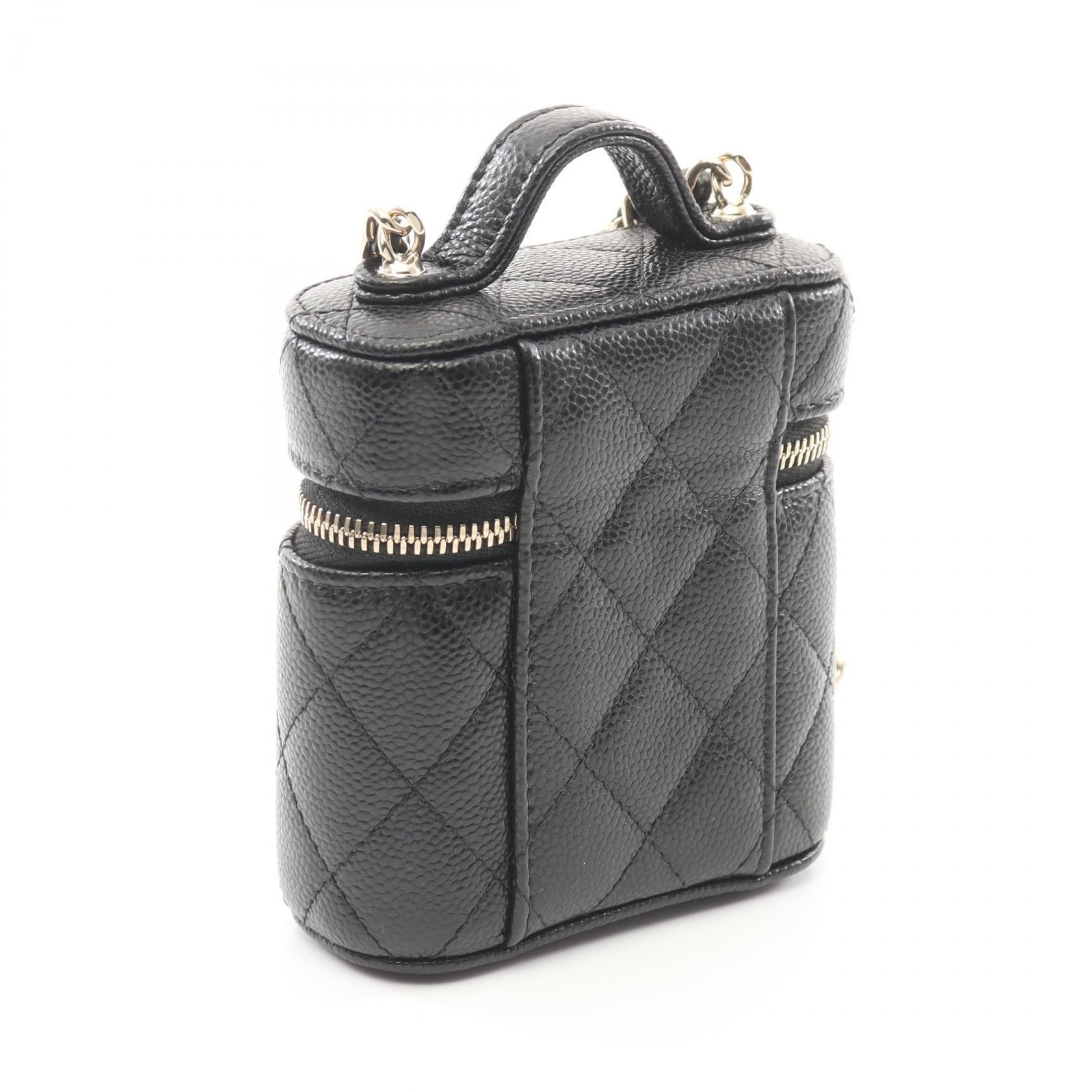 Chanel Chanel Matelasse Small Vanity Case Chain Shoulder Bag Caviar Skin Black Gold Hardware Size ONE SIZE - 2 Thumbnail