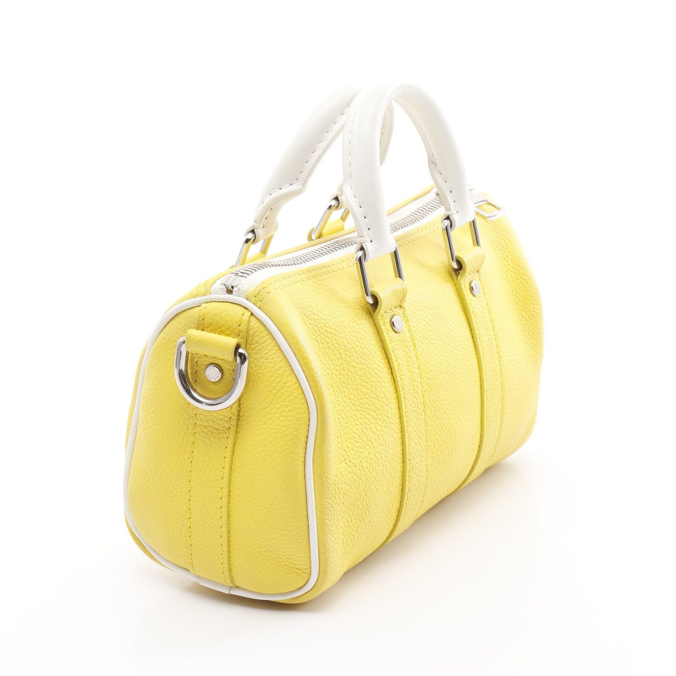 Louis Vuitton Louis Vuitton Keepall Xs Everyday Lv Handbag Mini Boston Bag Leather Yellow White Size ONE SIZE - 2 Thumbnail