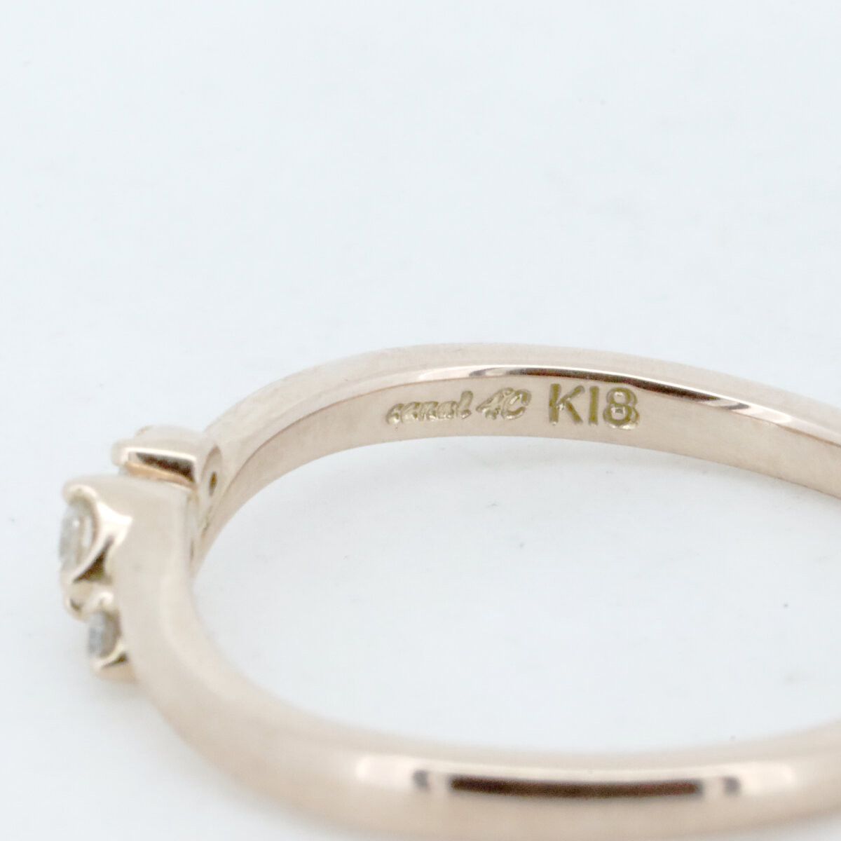 Other LuxUness 4℃ Diamond Au750 Ring Crocodile skin Ring Size ONE SIZE - 2 Thumbnail