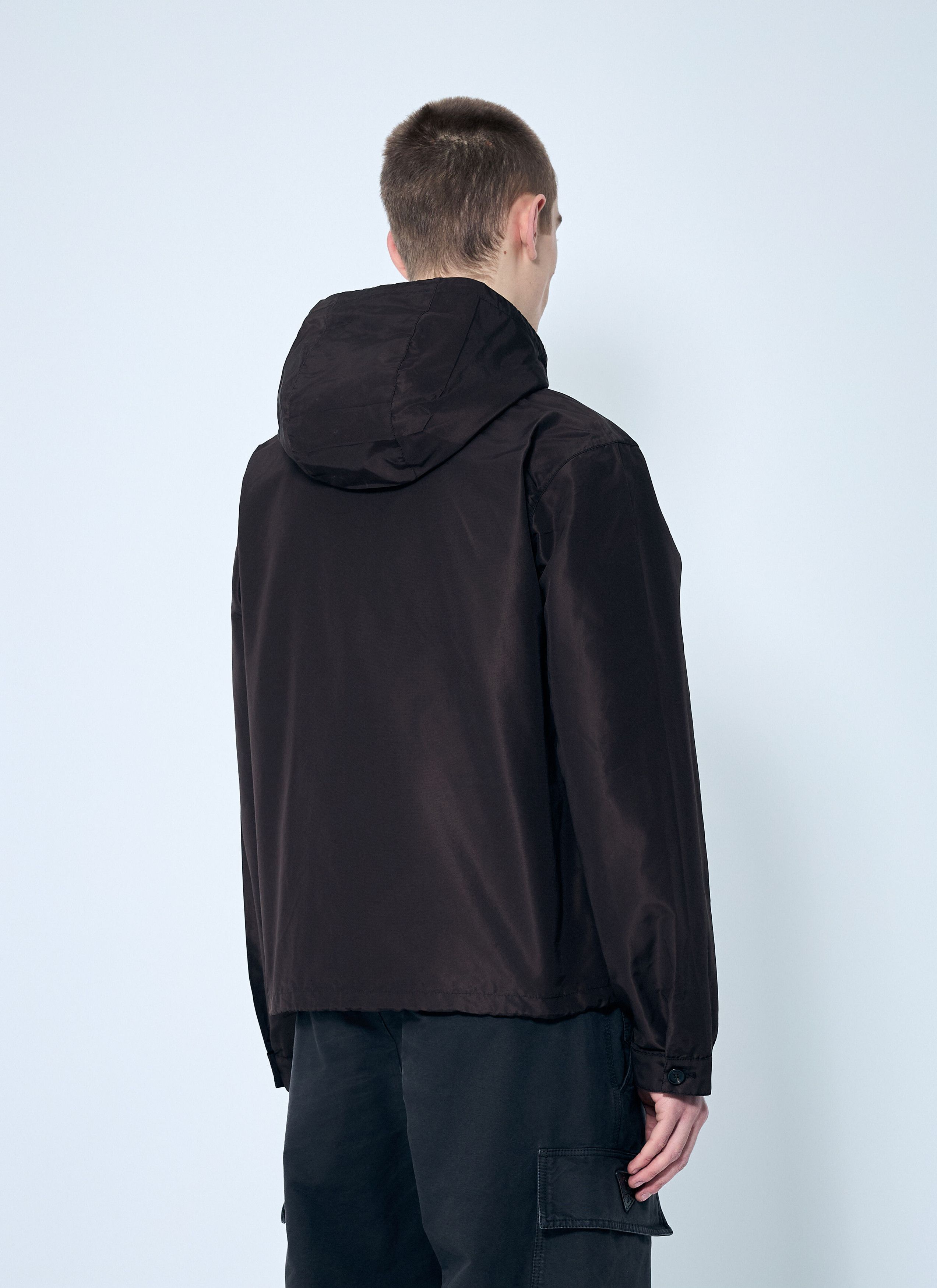 Prada Silk Hooded Jacket Size US L / EU 52-54 / 3 - 4 Thumbnail