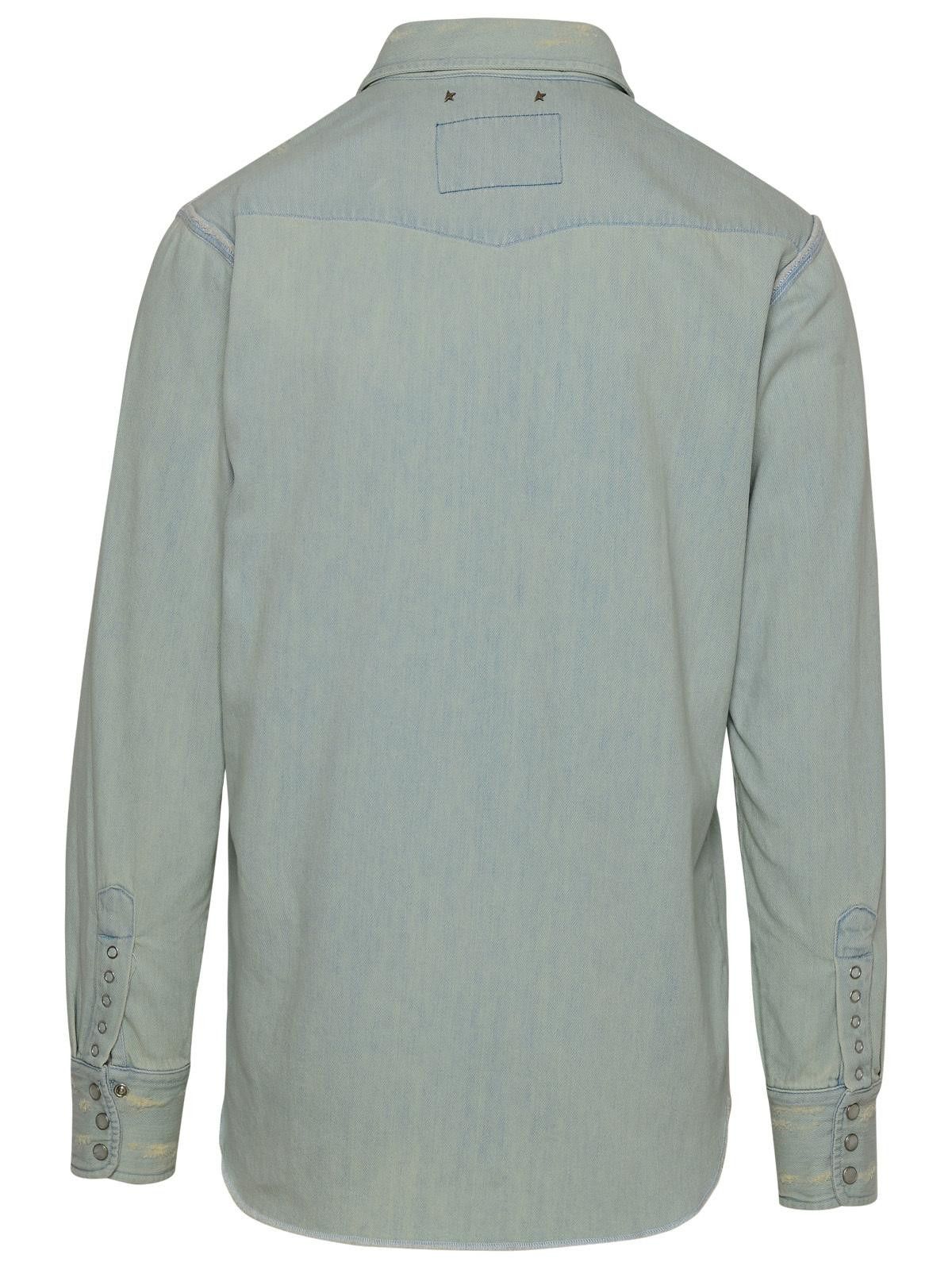 Golden Goose GOLDEN GOOSE Light Blue Denim Shirt Size US M / EU 48-50 / 2 - 3 Thumbnail