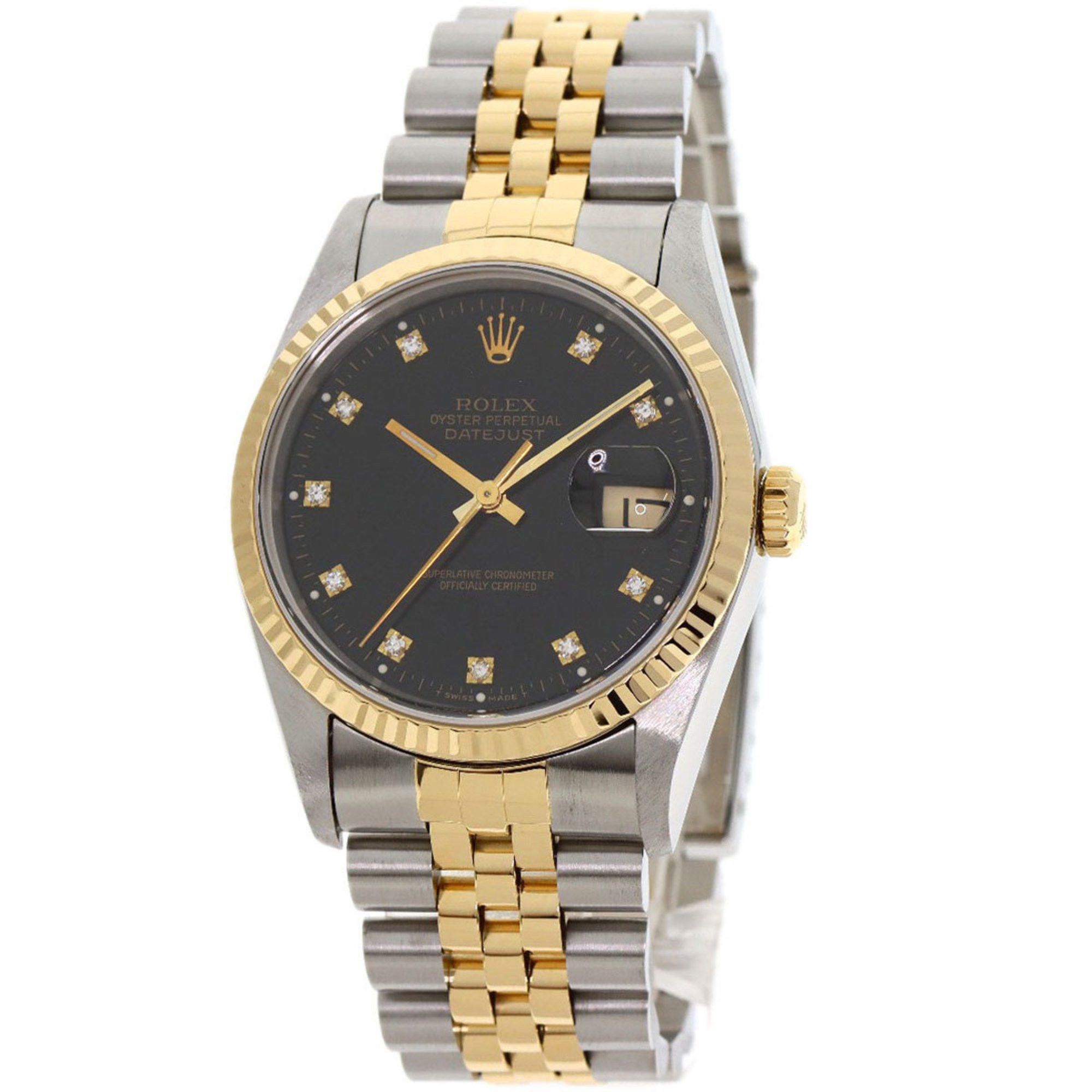 Rolex Rolex 16233G Datejust 10P Diamond Watch Stainless Steel SSxK18YG Men's ROLEX Size ONE SIZE - 11 Thumbnail