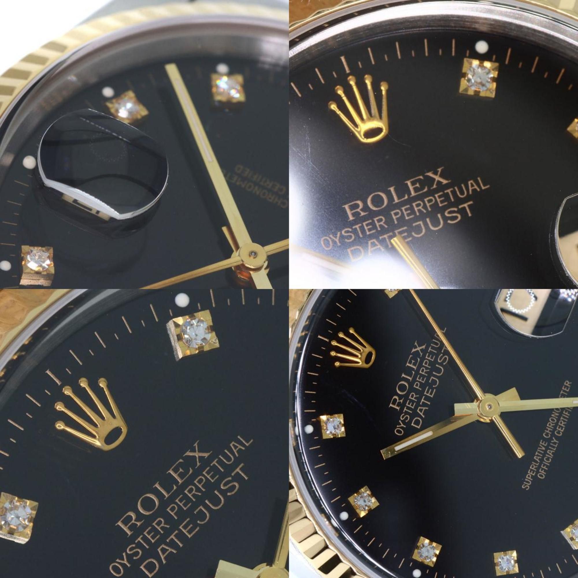 Rolex Rolex 16233G Datejust 10P Diamond Watch Stainless Steel SSxK18YG Men's ROLEX Size ONE SIZE - 9 Thumbnail