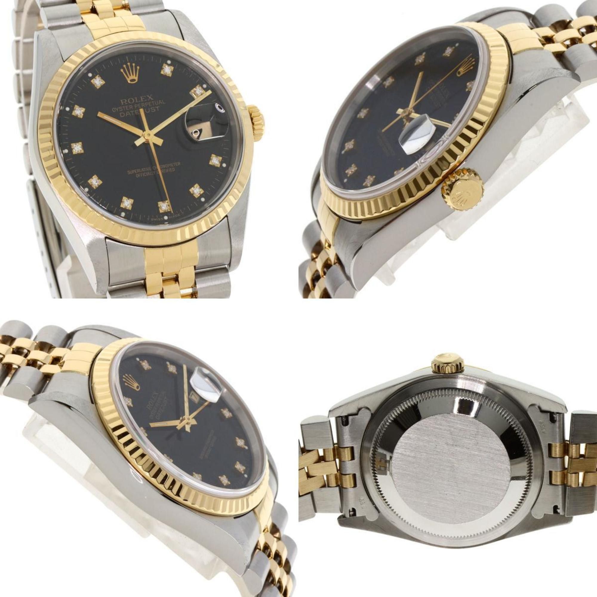 Rolex Rolex 16233G Datejust 10P Diamond Watch Stainless Steel SSxK18YG Men's ROLEX Size ONE SIZE - 4 Thumbnail