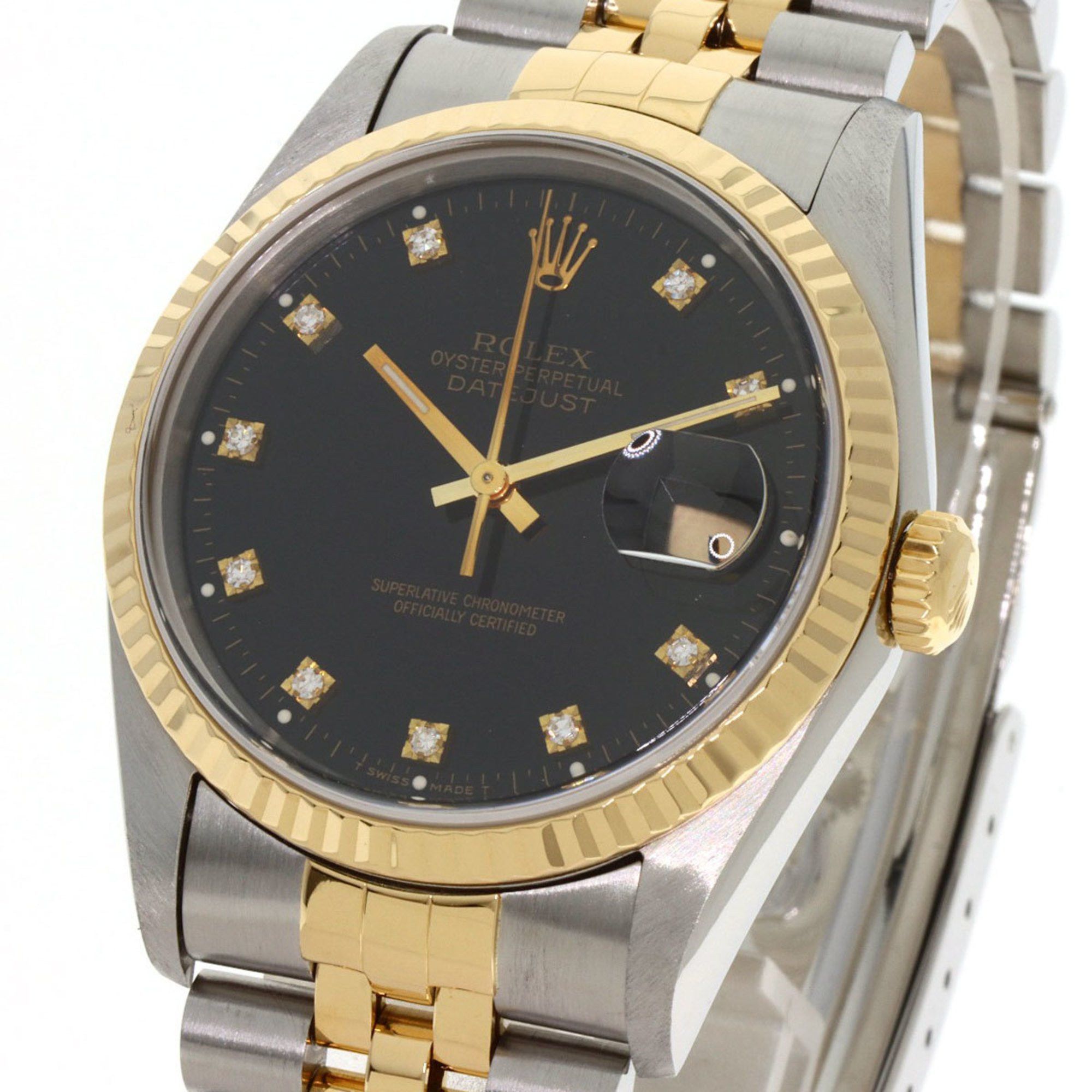 Rolex Rolex 16233G Datejust 10P Diamond Watch Stainless Steel SSxK18YG Men's ROLEX Size ONE SIZE - 3 Thumbnail