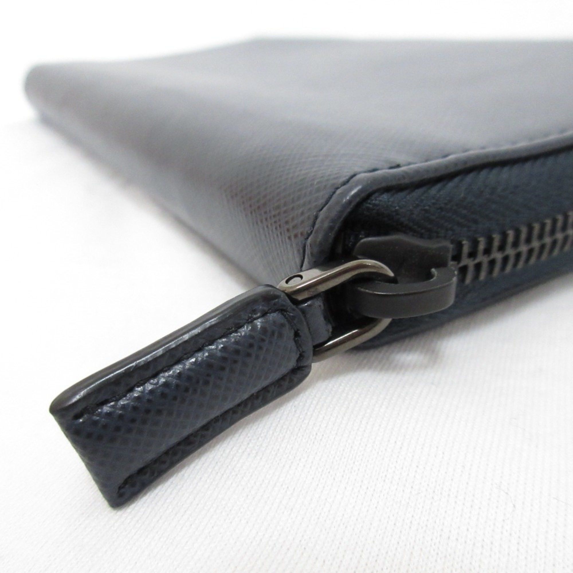 Prada Prada Saffiano Leather Organizer Long Wallet Navy Men's Size ONE SIZE - 13 Thumbnail
