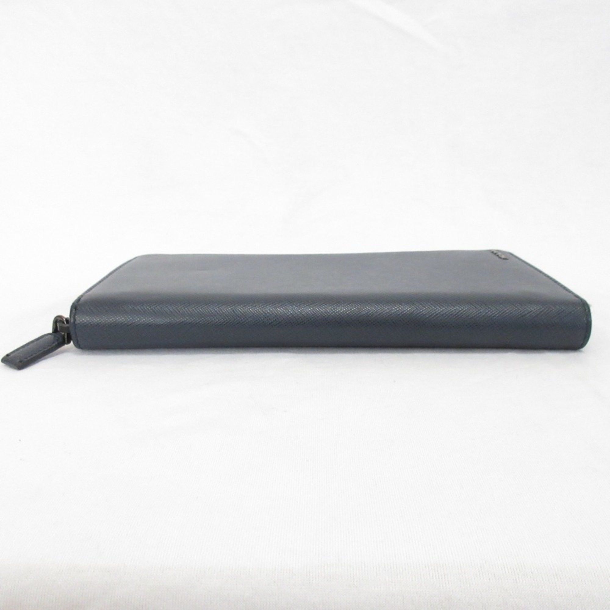 Prada Prada Saffiano Leather Organizer Long Wallet Navy Men's Size ONE SIZE - 3 Thumbnail