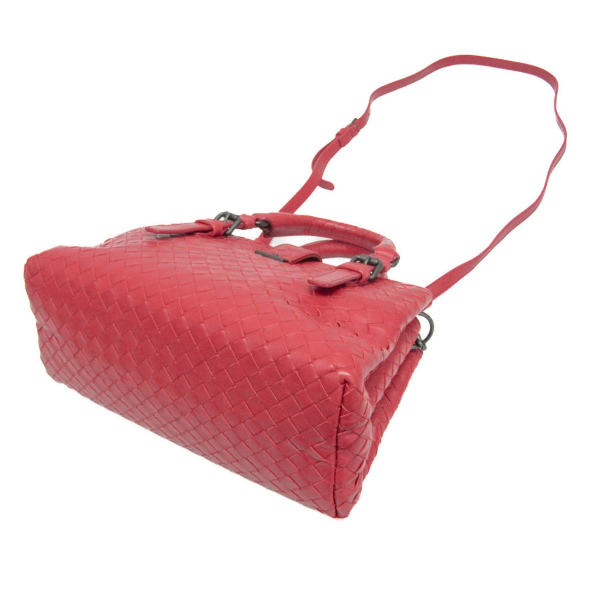 Bottega Veneta Roma Red Leather Handbag (Pre-Owned) Size ONE SIZE - 2 Thumbnail