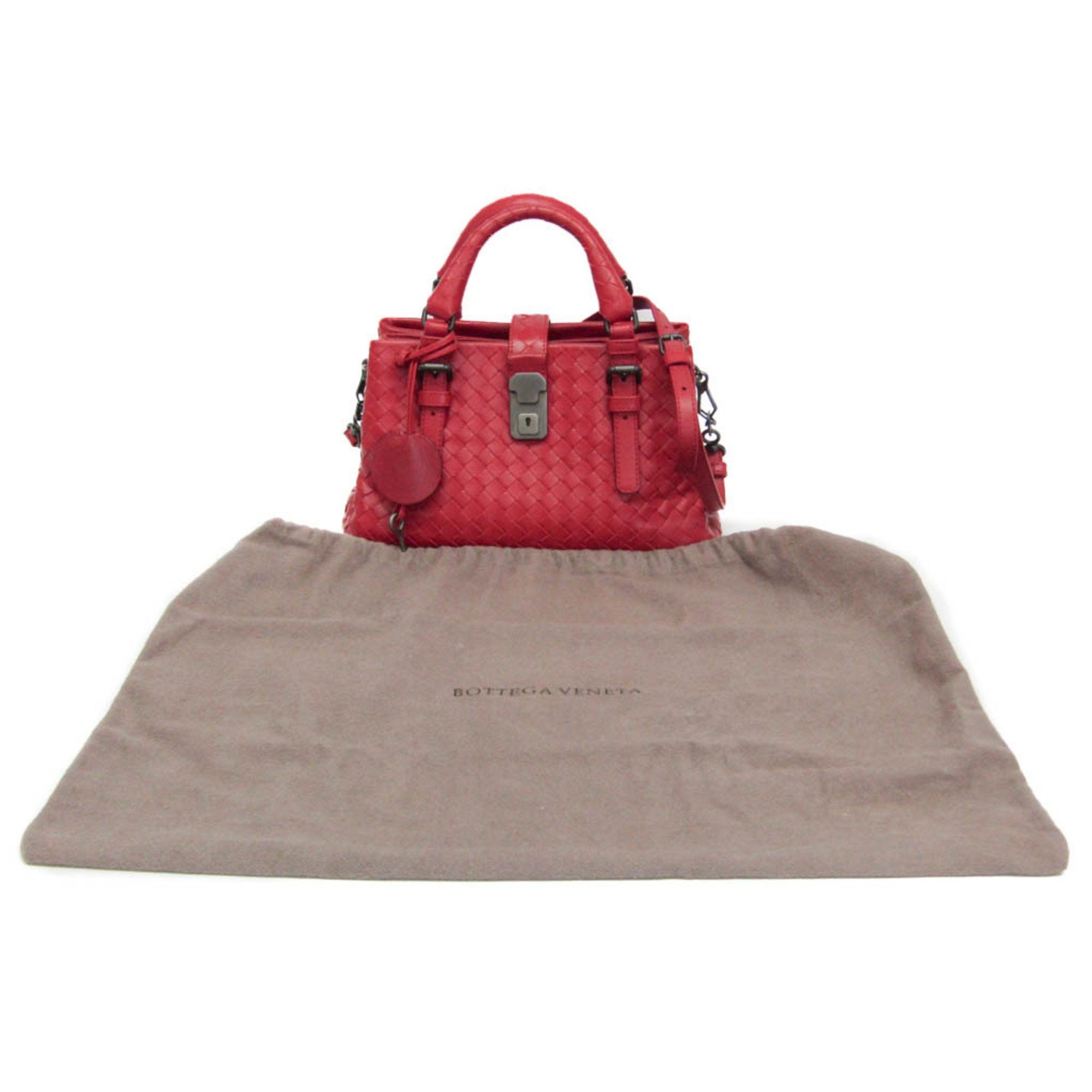 Bottega Veneta Roma Red Leather Handbag (Pre-Owned) Size ONE SIZE - 17 Thumbnail