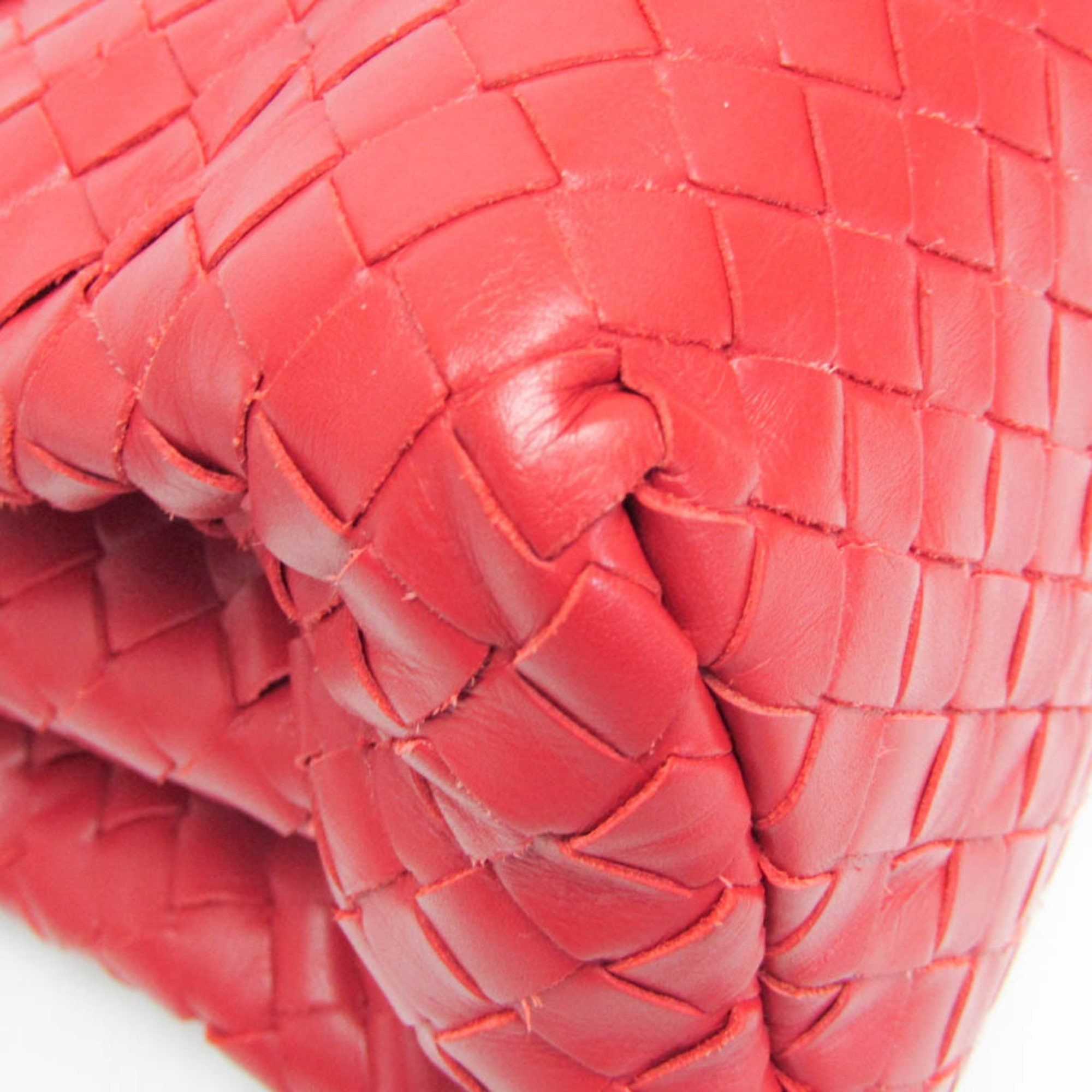 Bottega Veneta Roma Red Leather Handbag (Pre-Owned) Size ONE SIZE - 4 Thumbnail