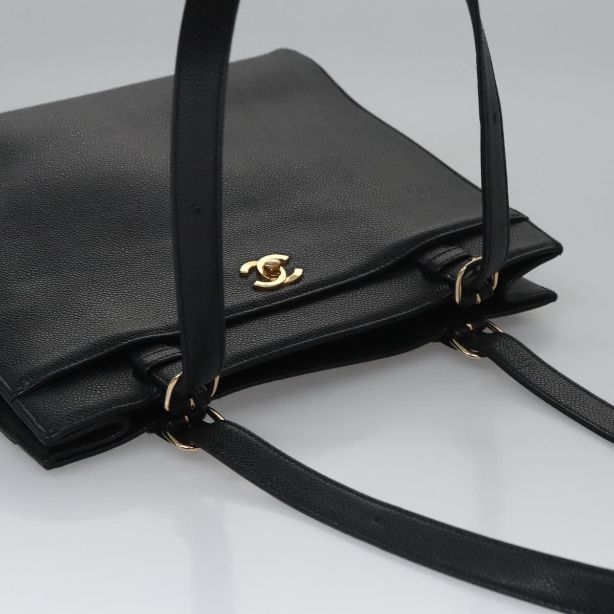 Chanel Executive Black Leather Tote Bag (Pre-Owned) Size ONE SIZE - 16 Thumbnail