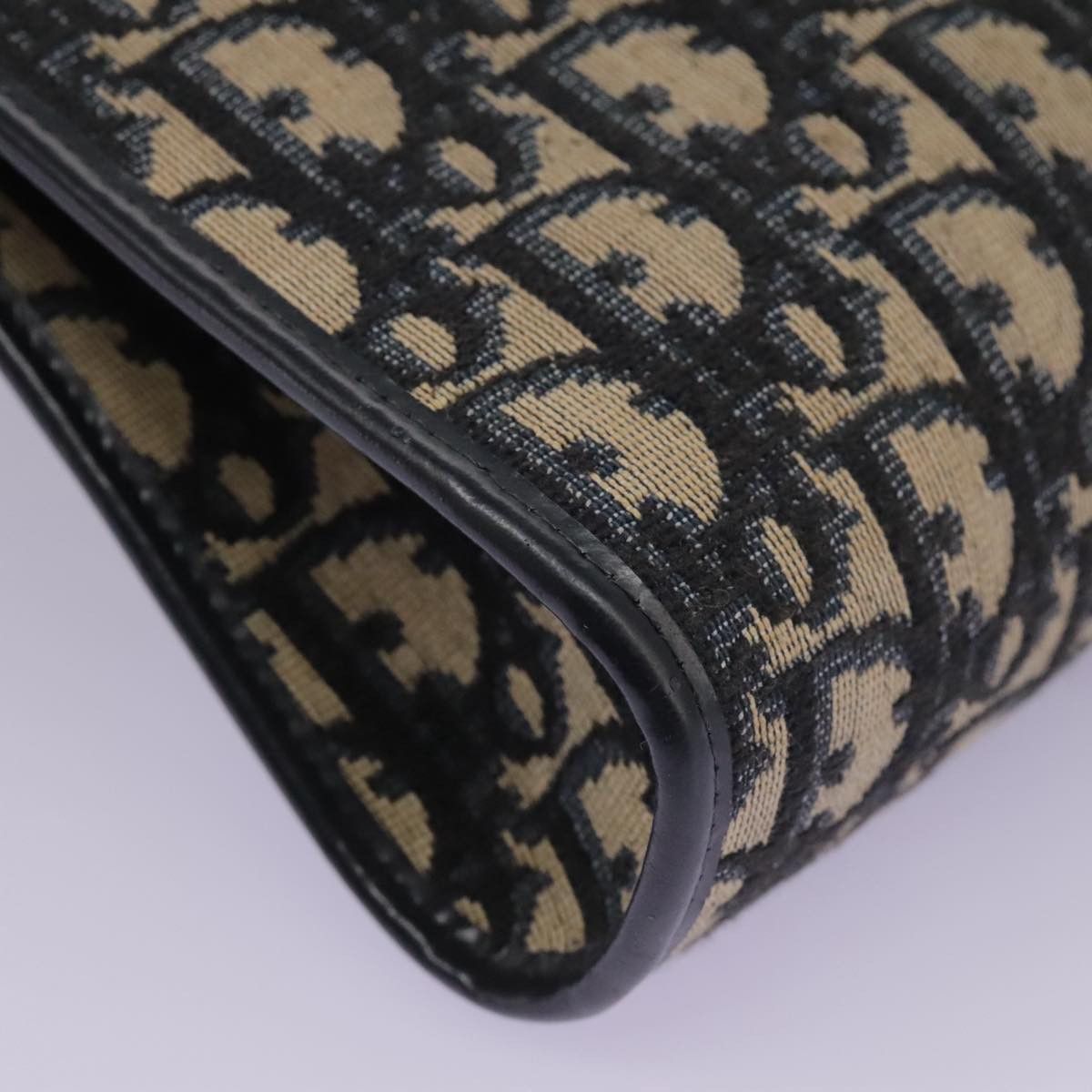 Dior Trotter Navy Canvas Shoulder Bag (Pre-Owned) Size ONE SIZE - 7 Thumbnail