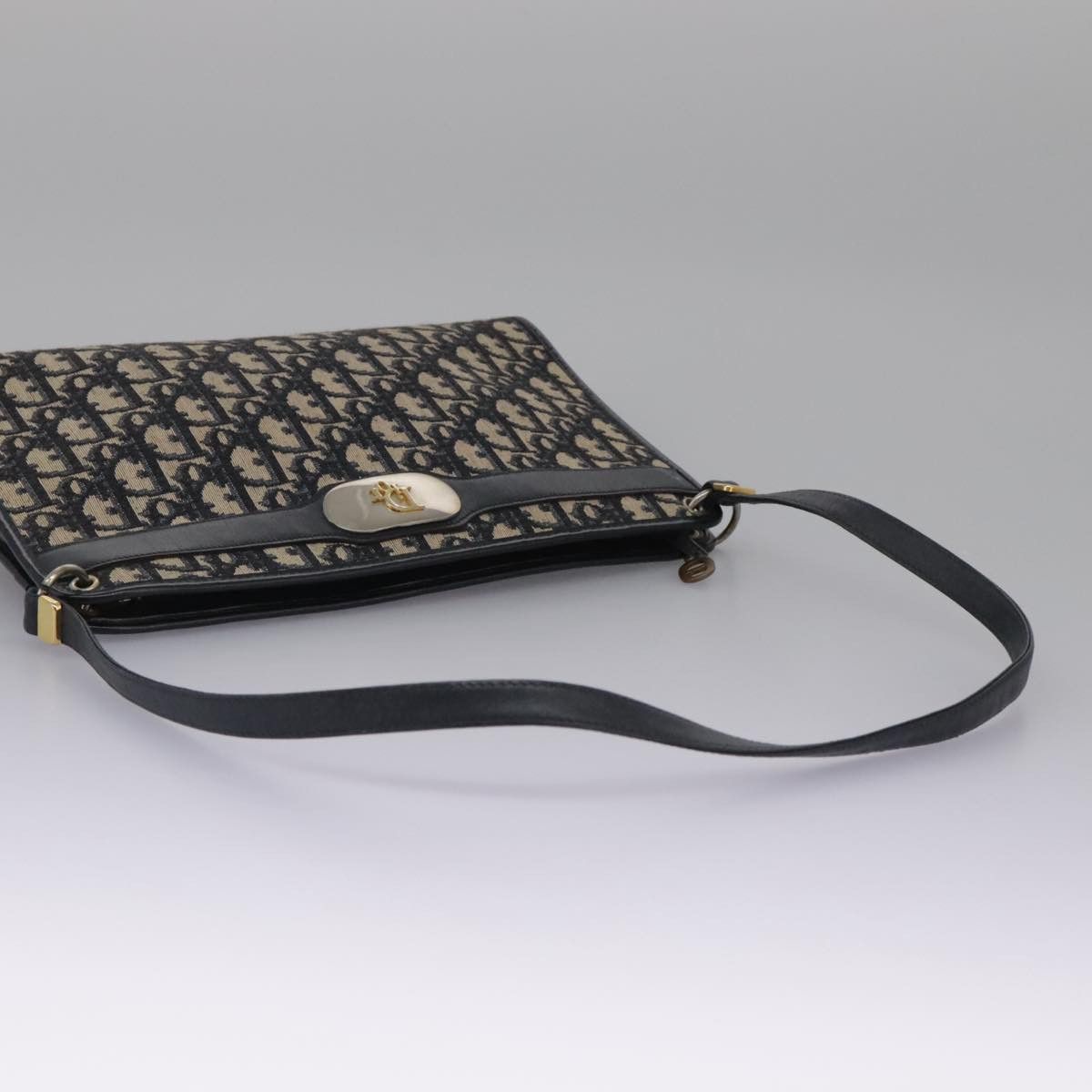 Dior Trotter Navy Canvas Shoulder Bag (Pre-Owned) Size ONE SIZE - 5 Thumbnail