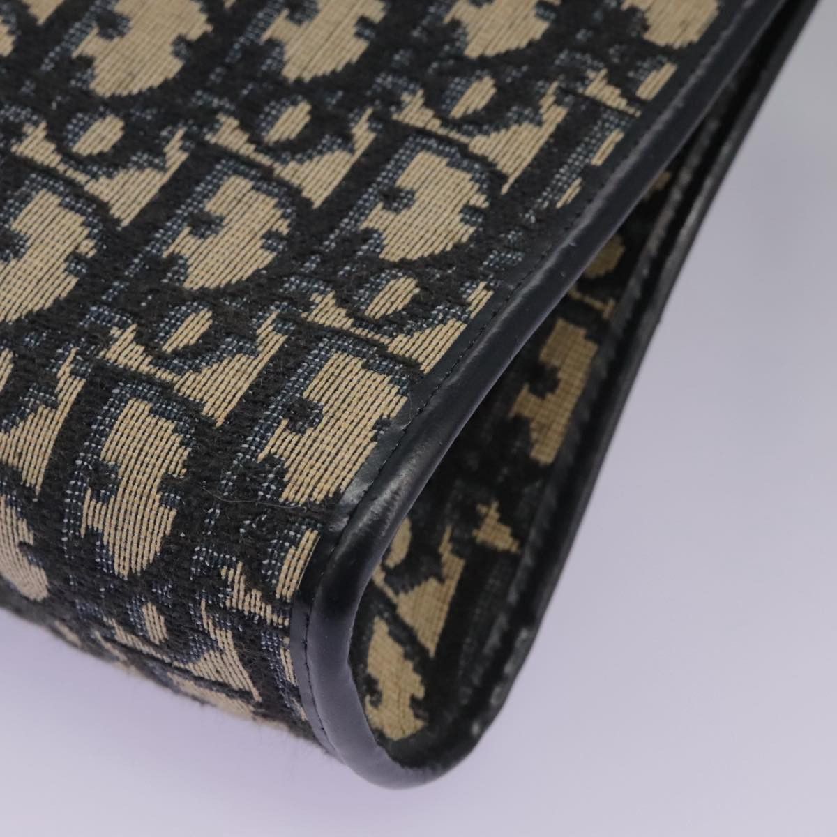 Dior Trotter Navy Canvas Shoulder Bag (Pre-Owned) Size ONE SIZE - 18 Thumbnail