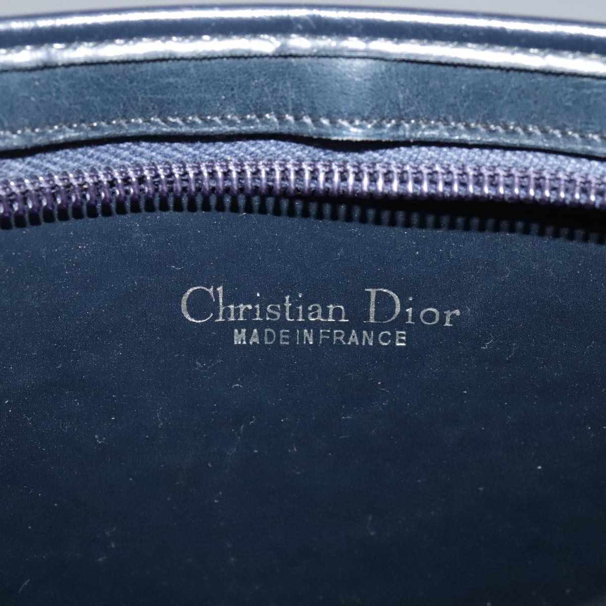 Dior Trotter Navy Canvas Shoulder Bag (Pre-Owned) Size ONE SIZE - 10 Thumbnail