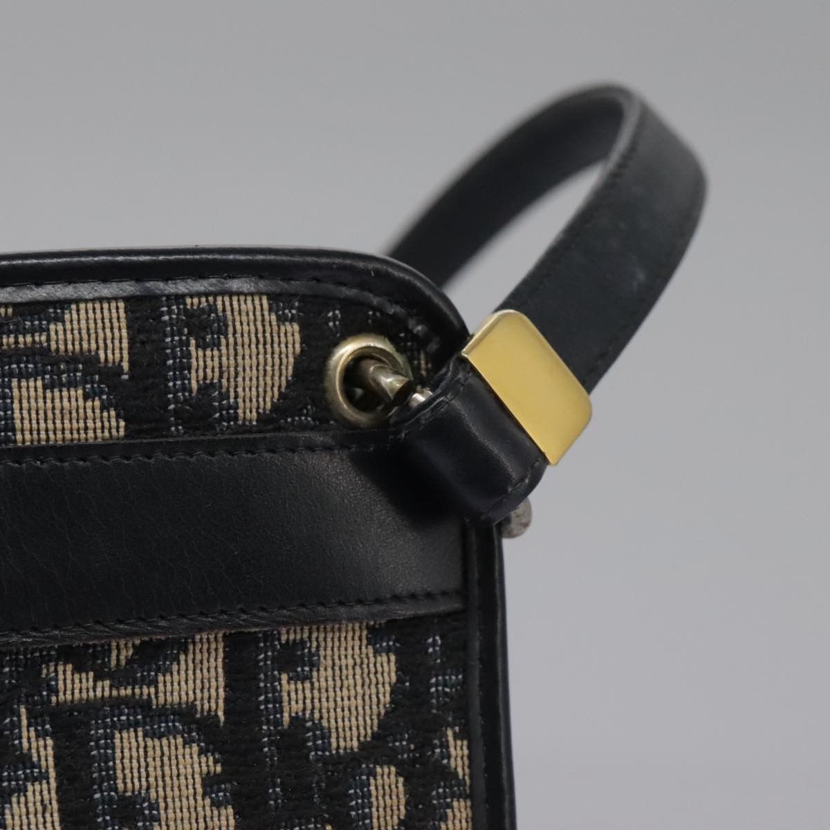 Dior Trotter Navy Canvas Shoulder Bag (Pre-Owned) Size ONE SIZE - 14 Thumbnail