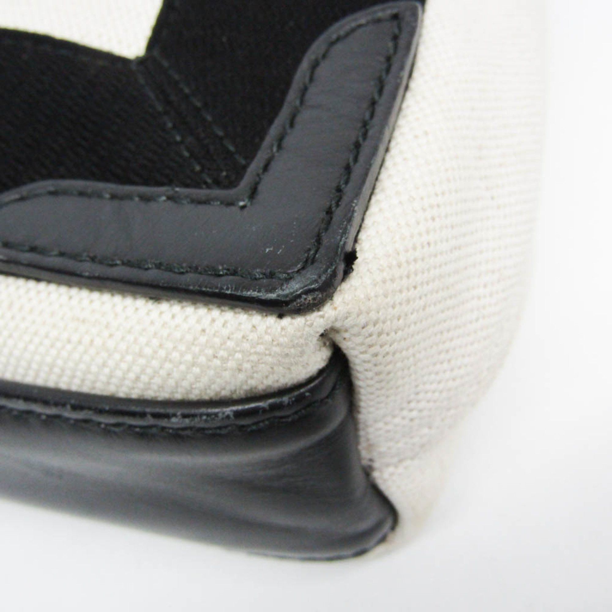 Balenciaga Navy Cabas Ecru Canvas Handbag (Pre-Owned) Size ONE SIZE - 7 Thumbnail