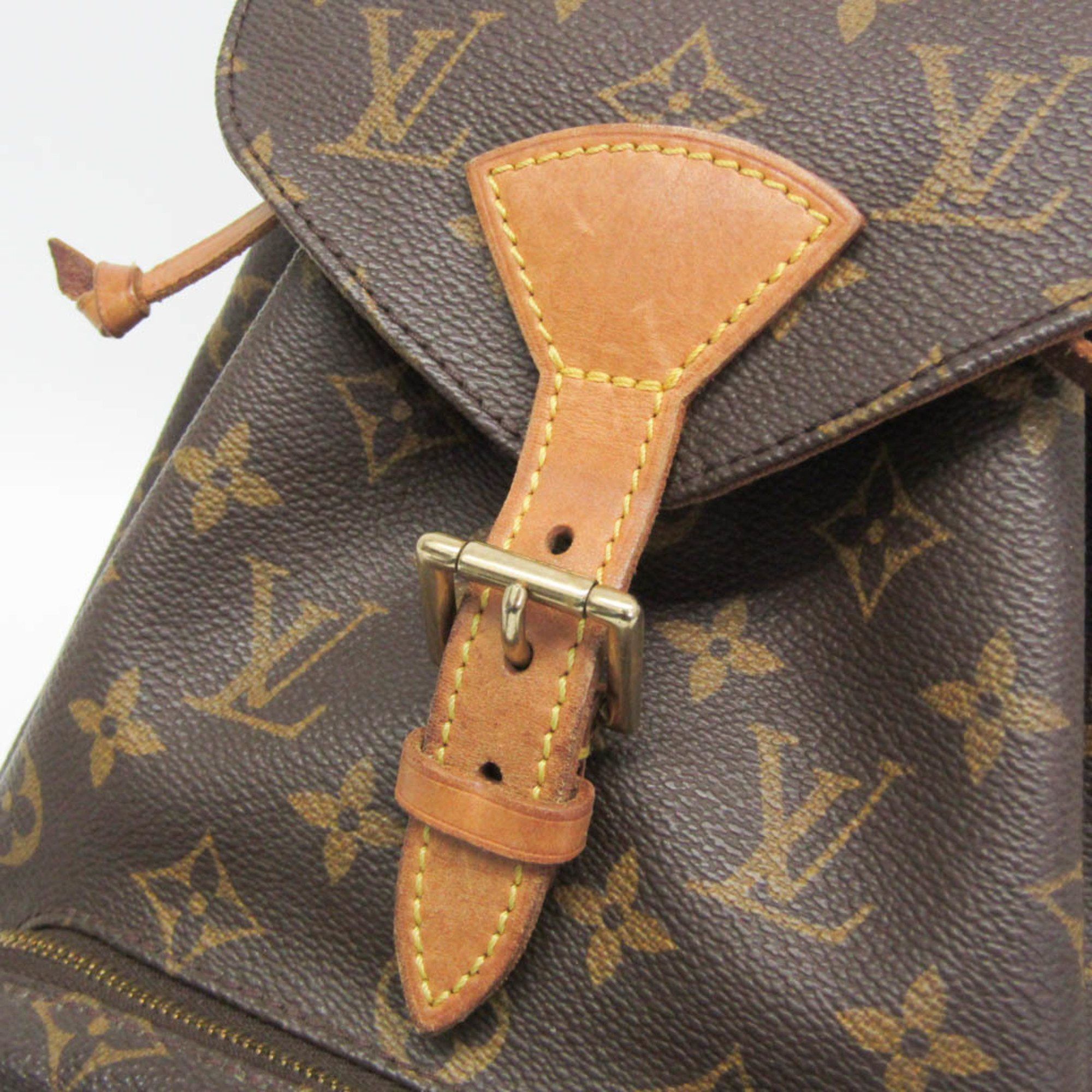 Louis Vuitton Montsouris Mm Brown Canvas Backpack Bag (Pre-Owned) Size ONE SIZE - 6 Thumbnail
