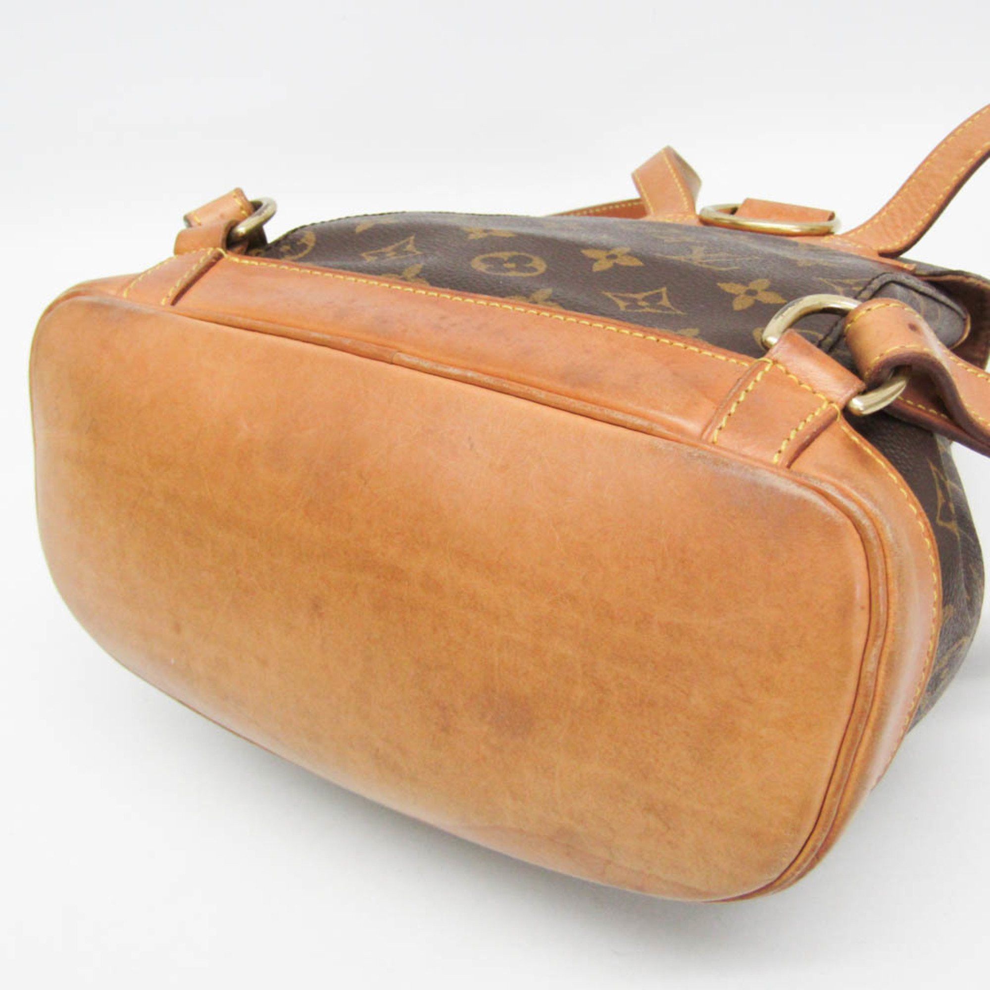 Louis Vuitton Montsouris Mm Brown Canvas Backpack Bag (Pre-Owned) Size ONE SIZE - 4 Thumbnail