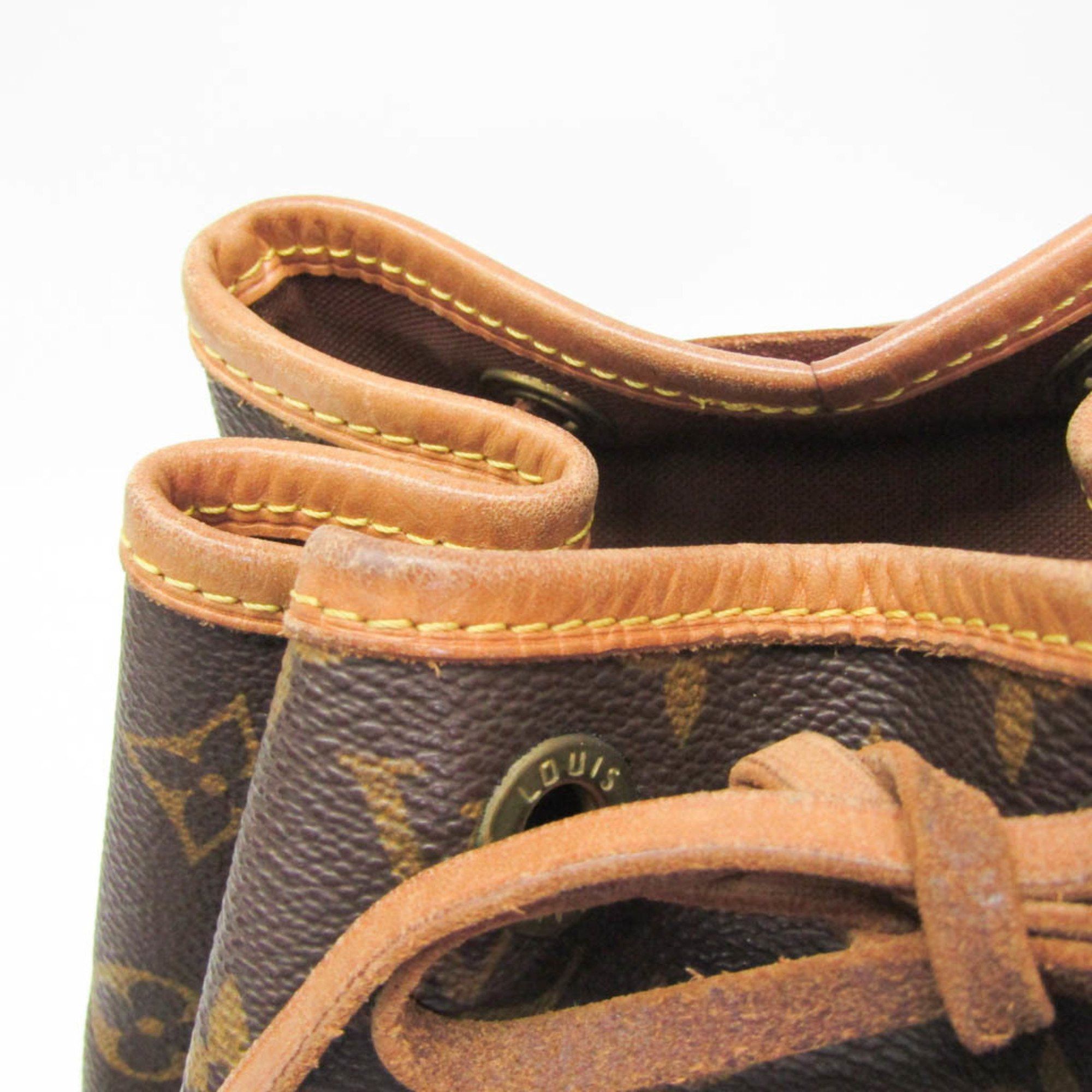 Louis Vuitton Montsouris Mm Brown Canvas Backpack Bag (Pre-Owned) Size ONE SIZE - 10 Thumbnail