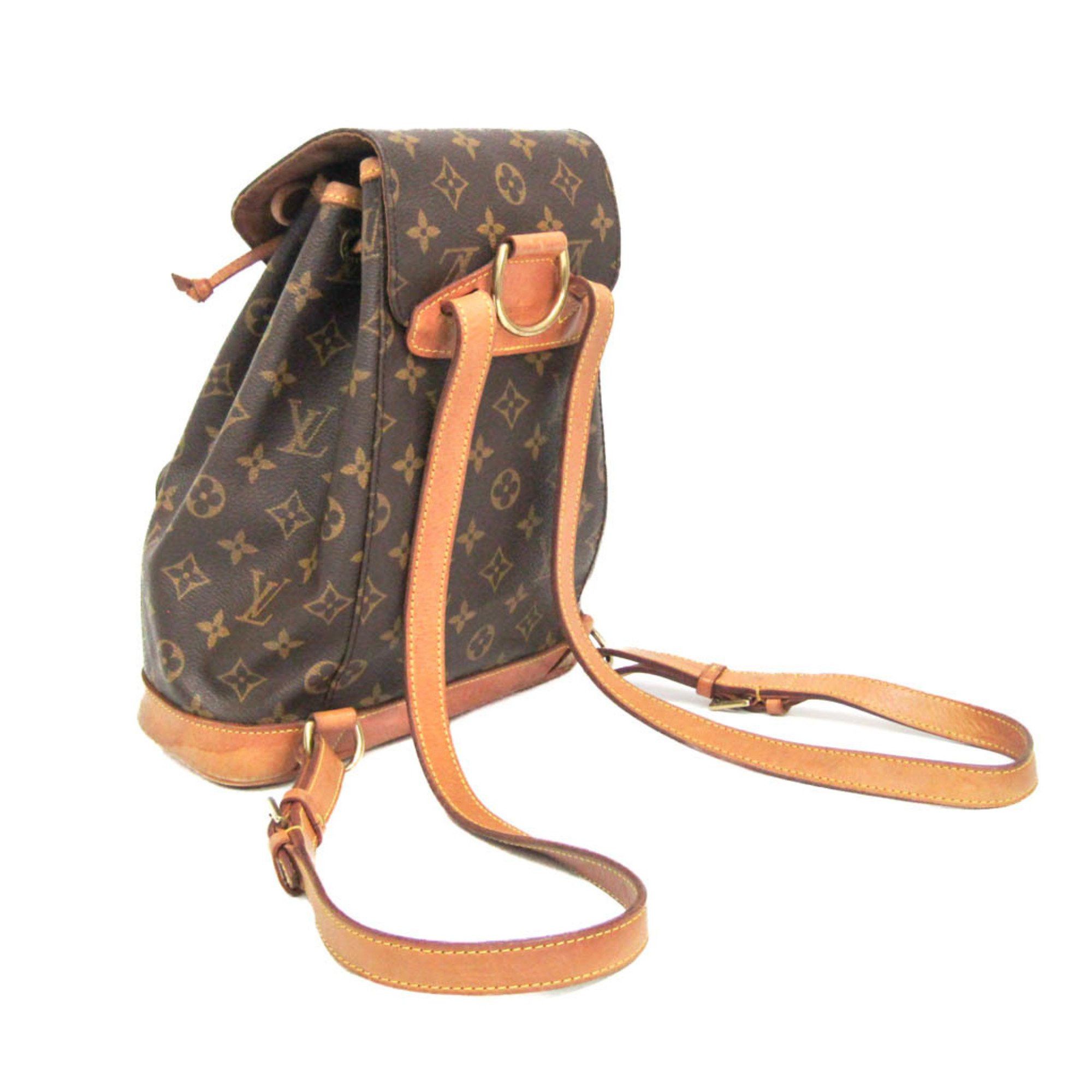 Louis Vuitton Montsouris Mm Brown Canvas Backpack Bag (Pre-Owned) Size ONE SIZE - 2 Thumbnail