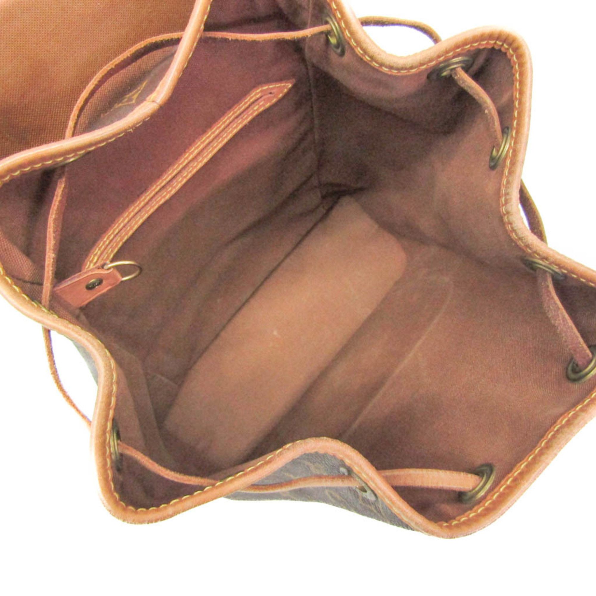 Louis Vuitton Montsouris Mm Brown Canvas Backpack Bag (Pre-Owned) Size ONE SIZE - 3 Thumbnail