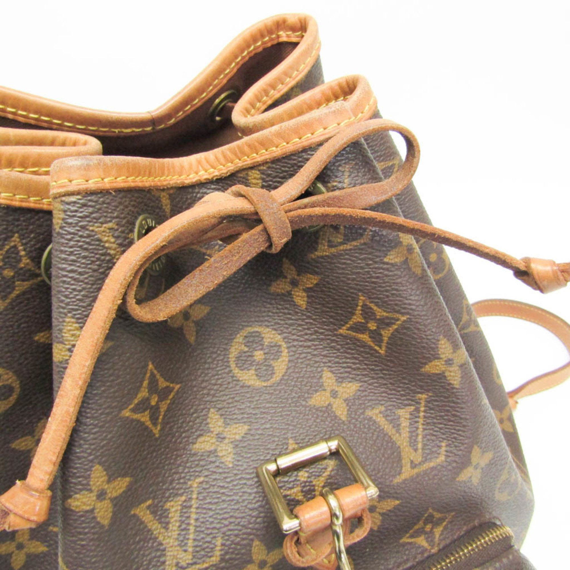 Louis Vuitton Montsouris Mm Brown Canvas Backpack Bag (Pre-Owned) Size ONE SIZE - 11 Thumbnail