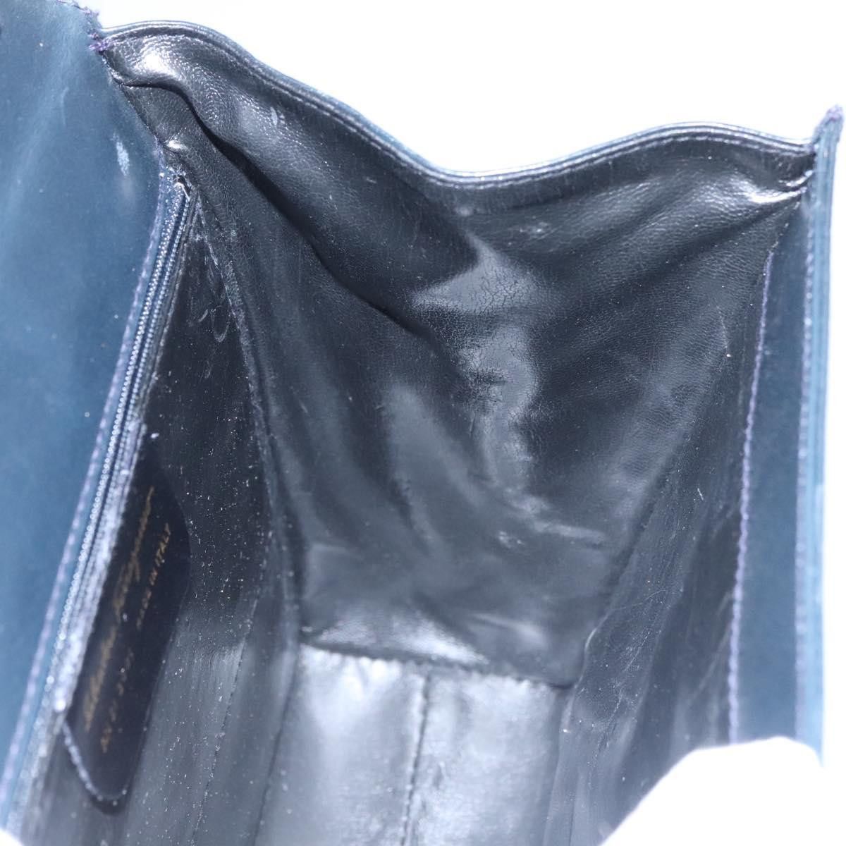 Salvatore Ferragamo Gancini Black Leather Handbag (Pre-Owned) Size ONE SIZE - 12 Thumbnail