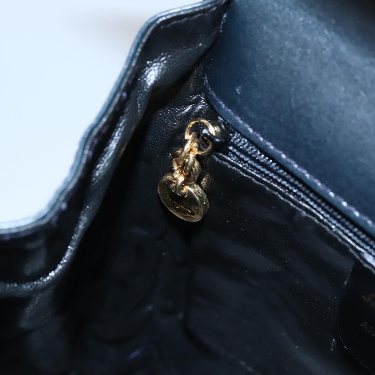 Salvatore Ferragamo Gancini Black Leather Handbag (Pre-Owned) Size ONE SIZE - 8 Thumbnail