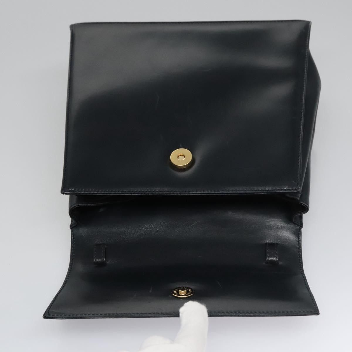 Salvatore Ferragamo Gancini Black Leather Handbag (Pre-Owned) Size ONE SIZE - 16 Thumbnail