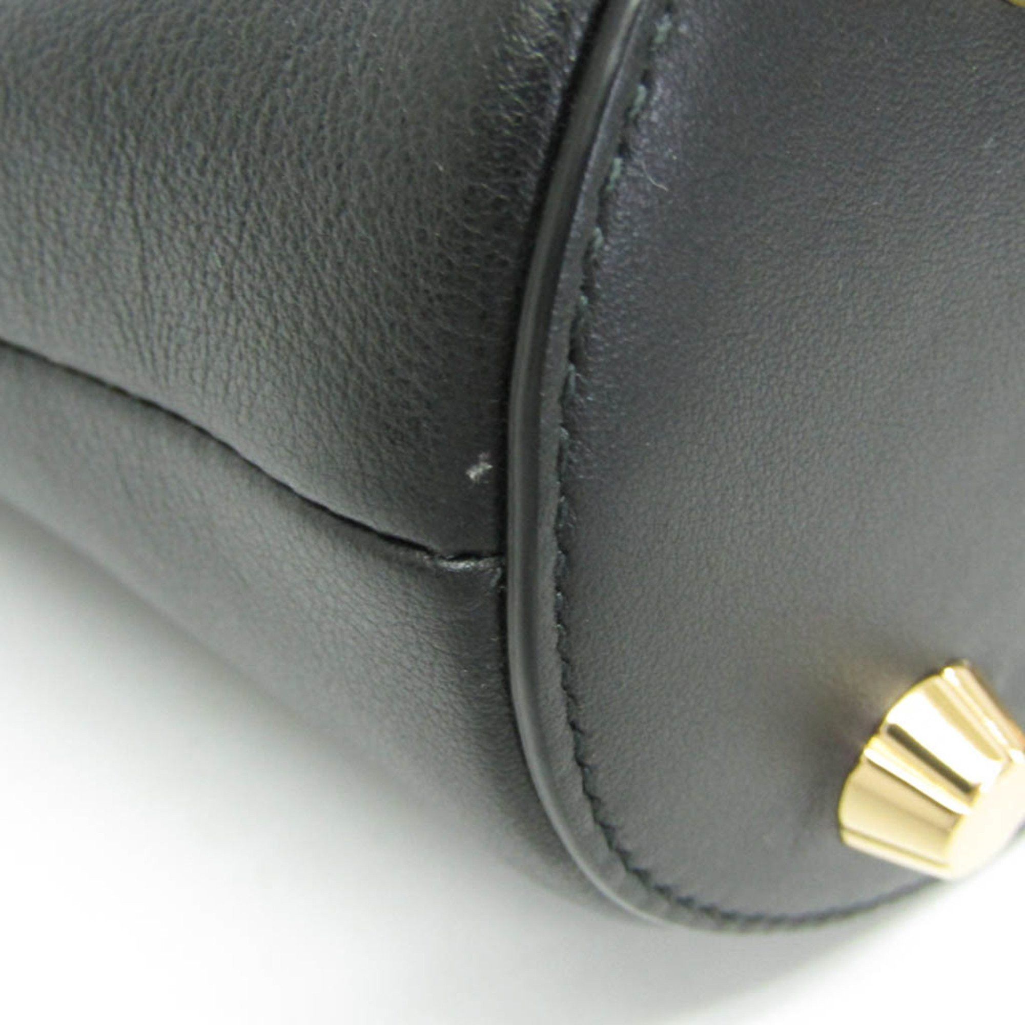 Salvatore Ferragamo Black Leather Shoulder Bag (Pre-Owned) Size ONE SIZE - 4 Thumbnail