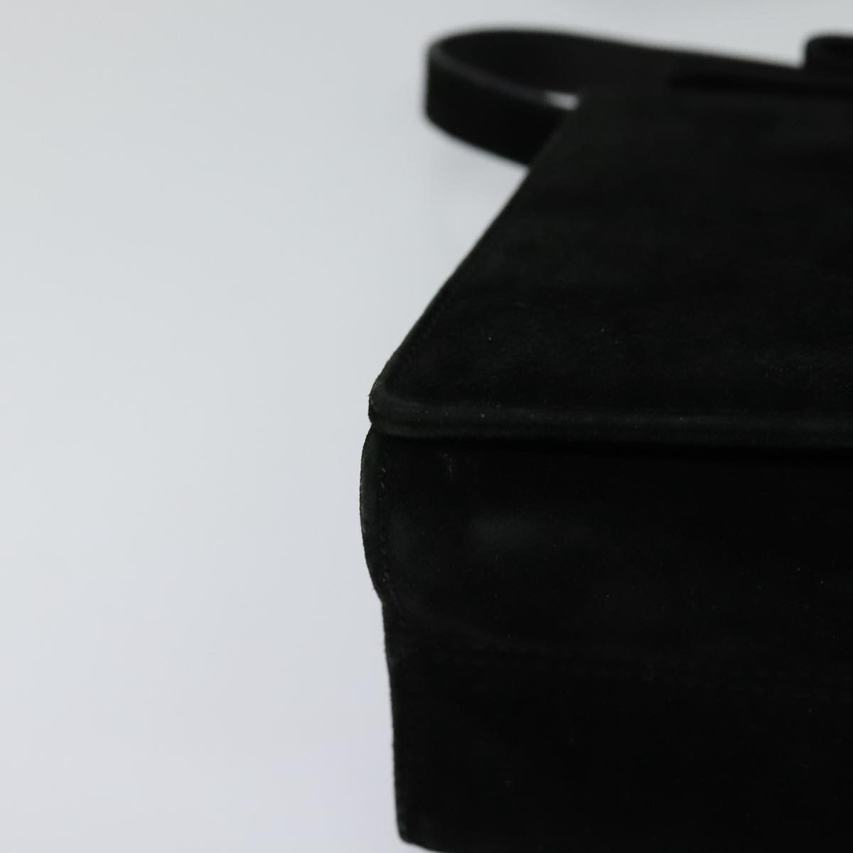 Salvatore Ferragamo Vara Black Suede Shoulder Bag (Pre-Owned) Size ONE SIZE - 7 Thumbnail