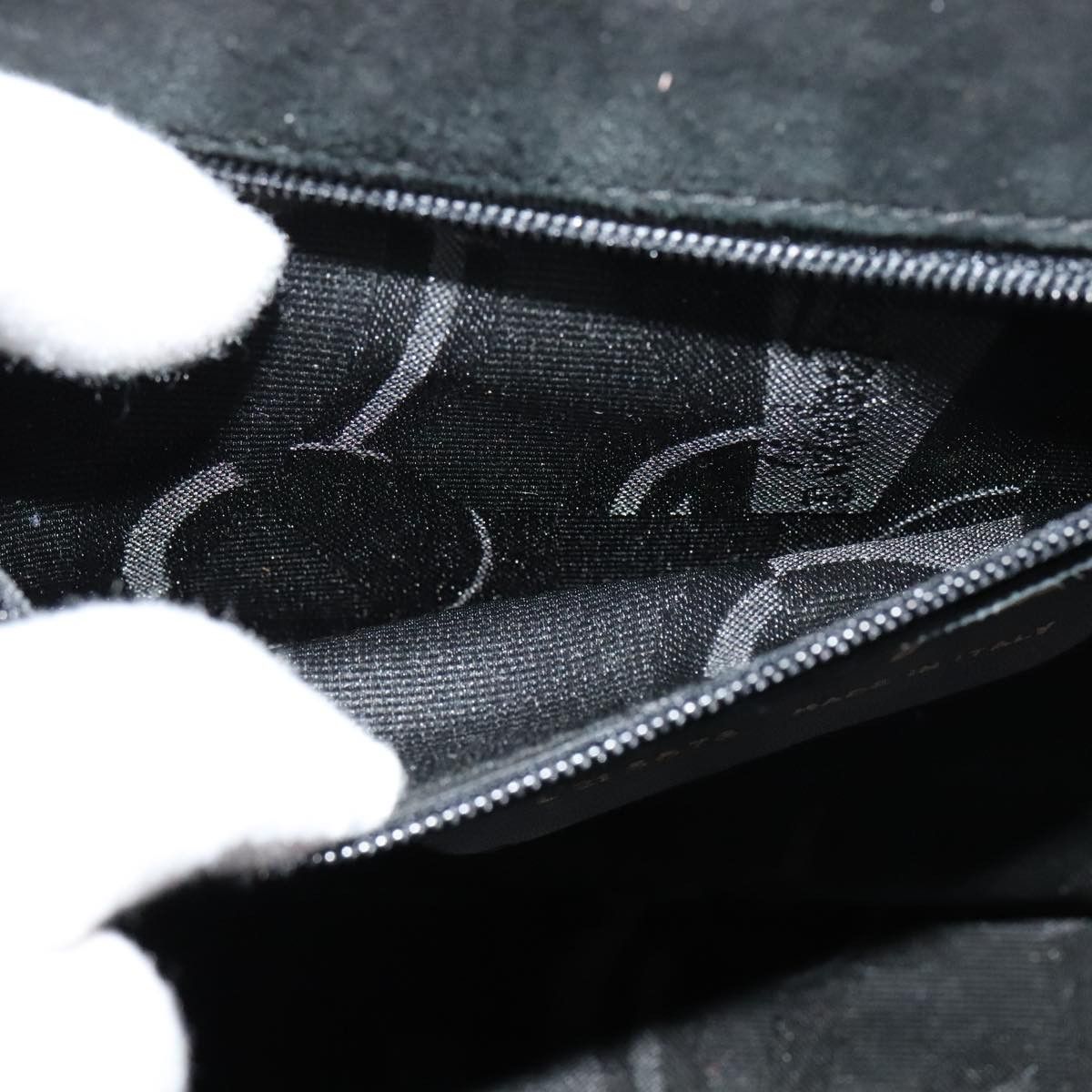 Salvatore Ferragamo Vara Black Suede Shoulder Bag (Pre-Owned) Size ONE SIZE - 10 Thumbnail