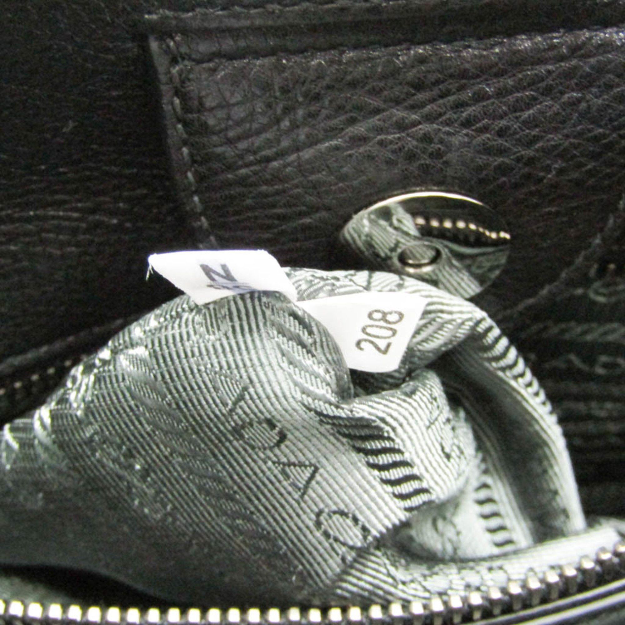 Prada Twin Zip Black Leather Handbag (Pre-Owned) Size ONE SIZE - 13 Thumbnail