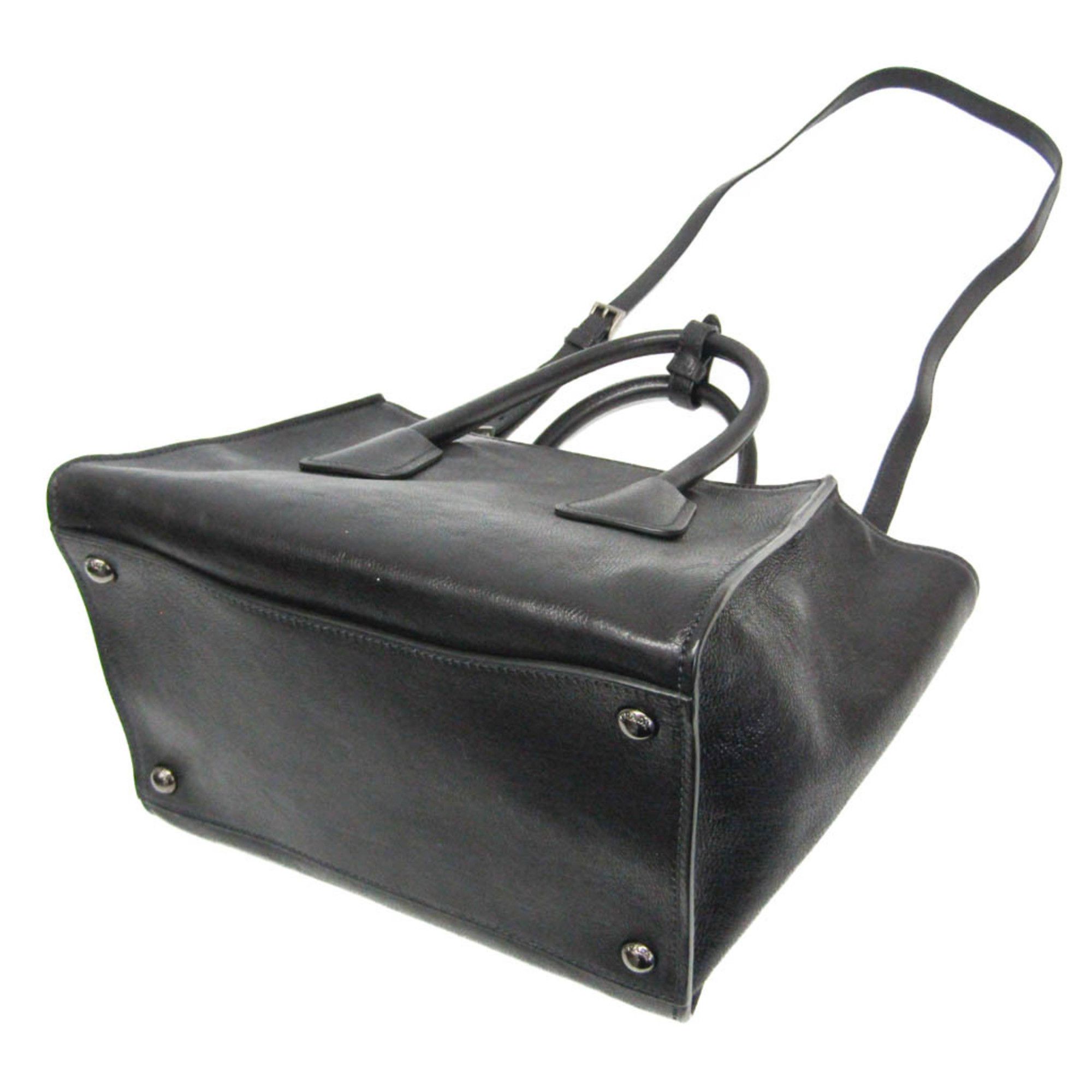Prada Twin Zip Black Leather Handbag (Pre-Owned) Size ONE SIZE - 2 Thumbnail