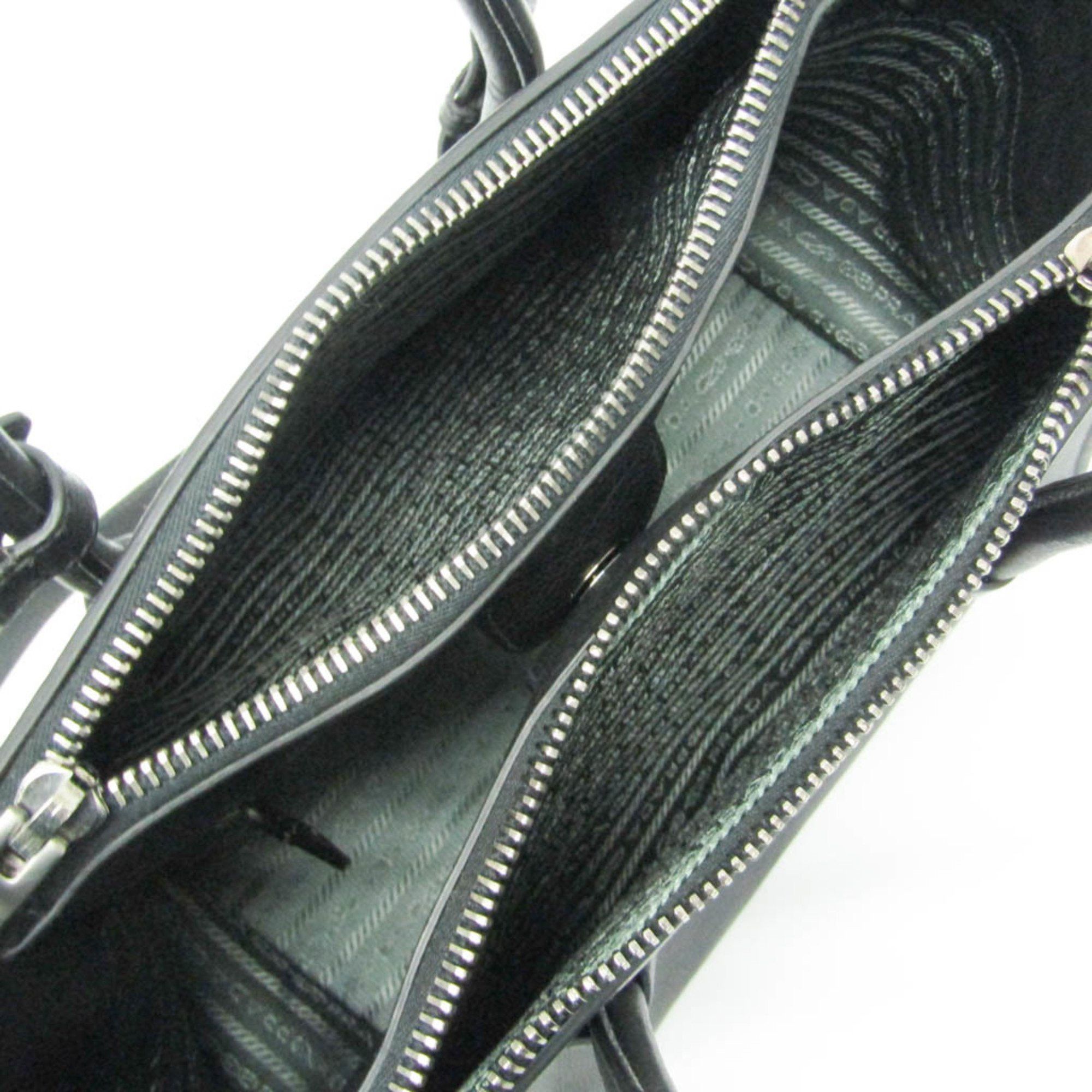 Prada Twin Zip Black Leather Handbag (Pre-Owned) Size ONE SIZE - 4 Thumbnail