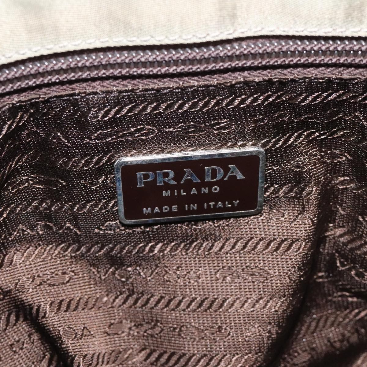 Prada Tessuto Beige Synthetic Shoulder Bag (Pre-Owned) Size ONE SIZE - 9 Thumbnail