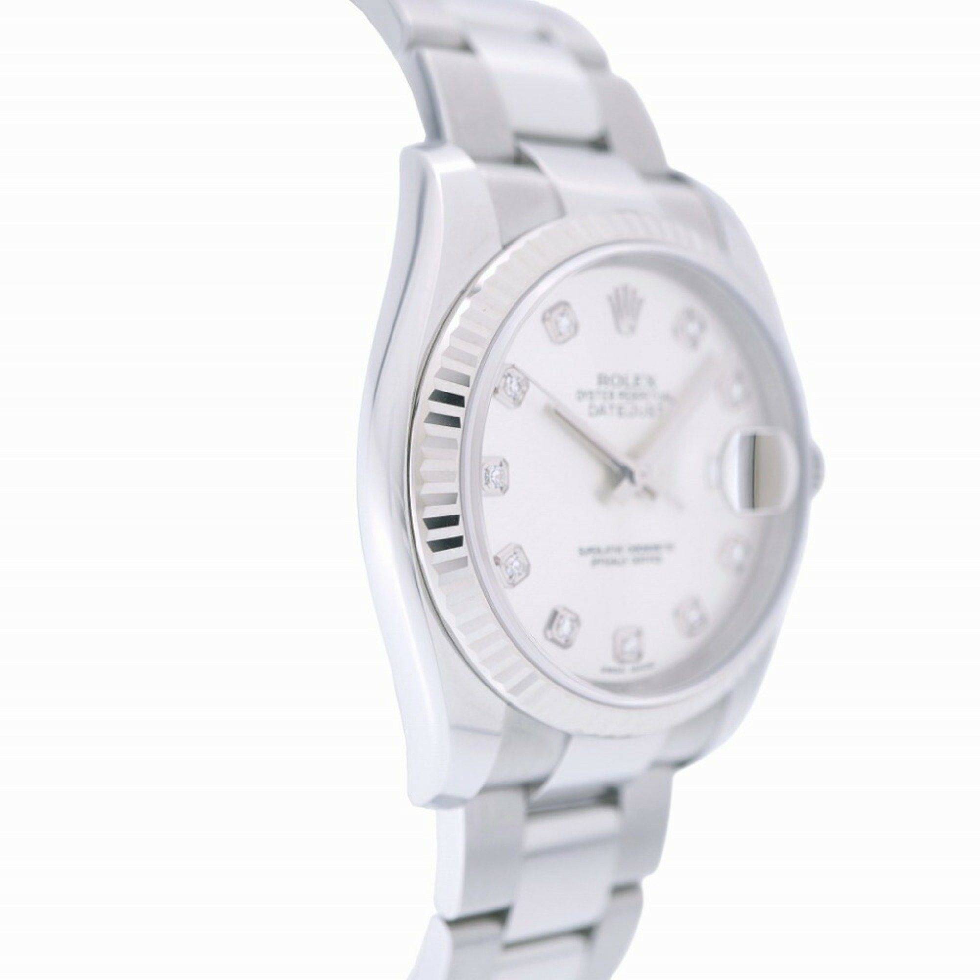 Rolex Rolex Datejust 10P Diamond 116234G Random WG/SS Wristwatch K18 White Gold Silver 1767ROLEX Men's Size ONE SIZE - 5 Thumbnail