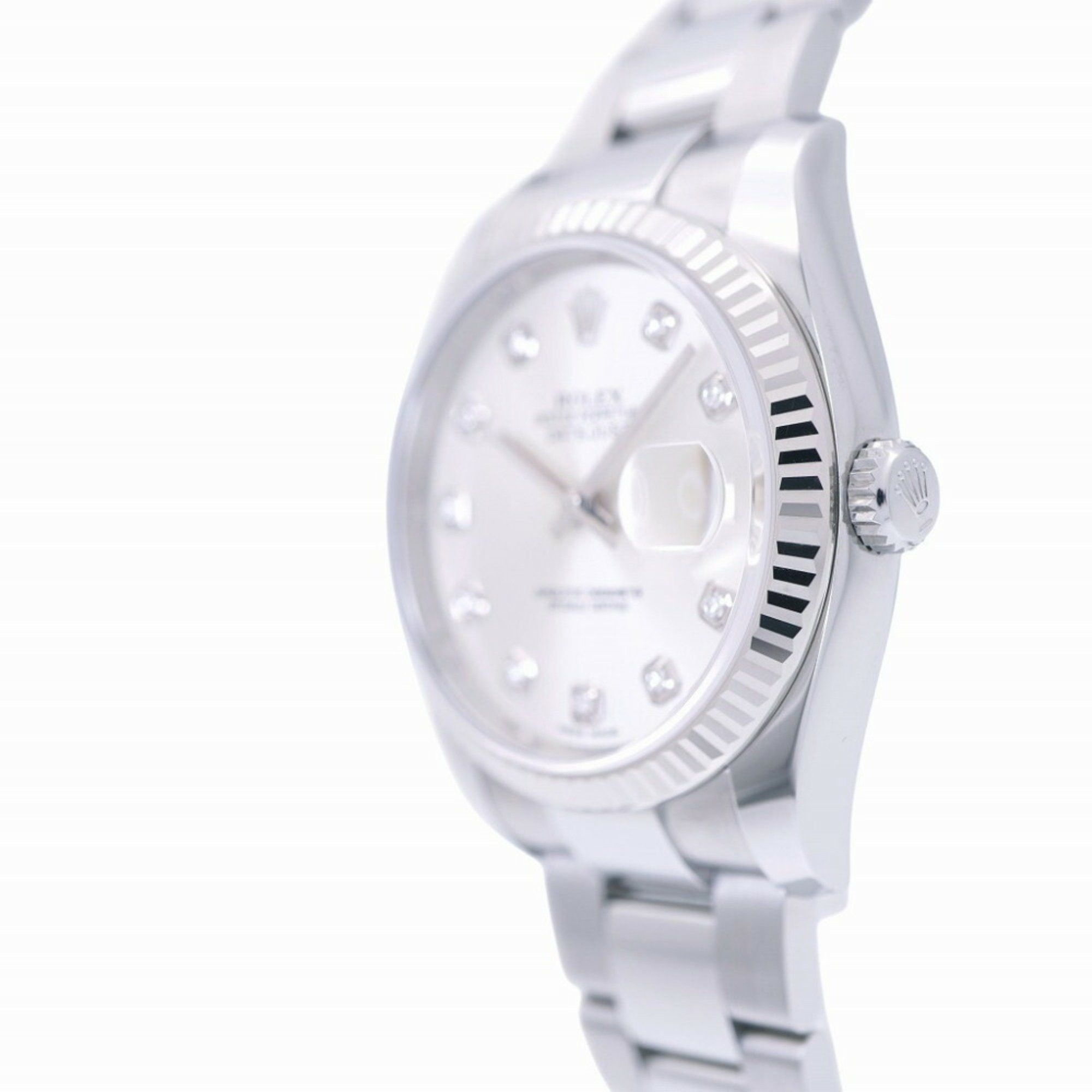 Rolex Rolex Datejust 10P Diamond 116234G Random WG/SS Wristwatch K18 White Gold Silver 1767ROLEX Men's Size ONE SIZE - 4 Thumbnail