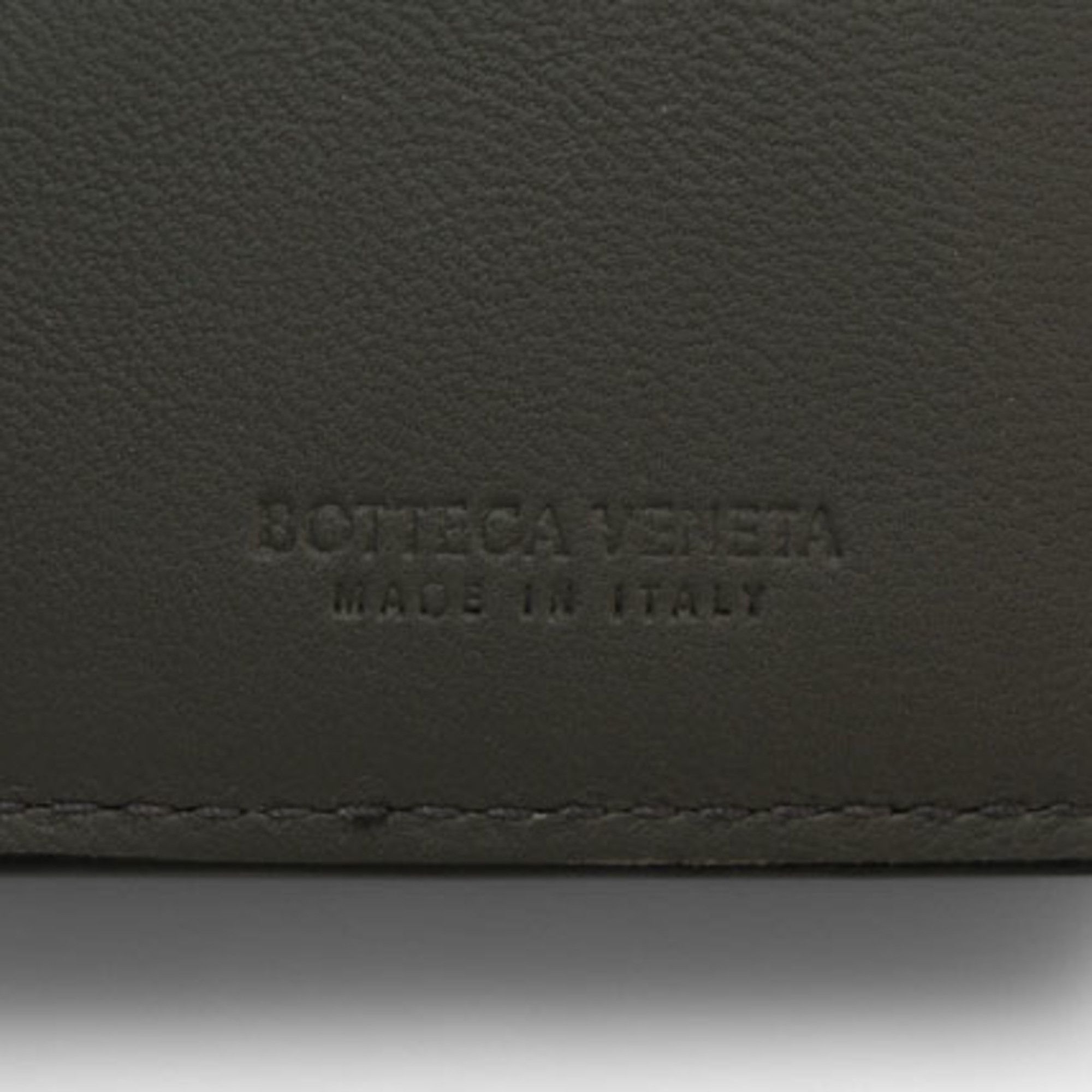 Bottega Veneta Bottega Veneta Tri-fold Wallet BOTTEGA VENETA Intrecciato 515385 VO0B2 Black Light Grey Size ONE SIZE - 10 Thumbnail