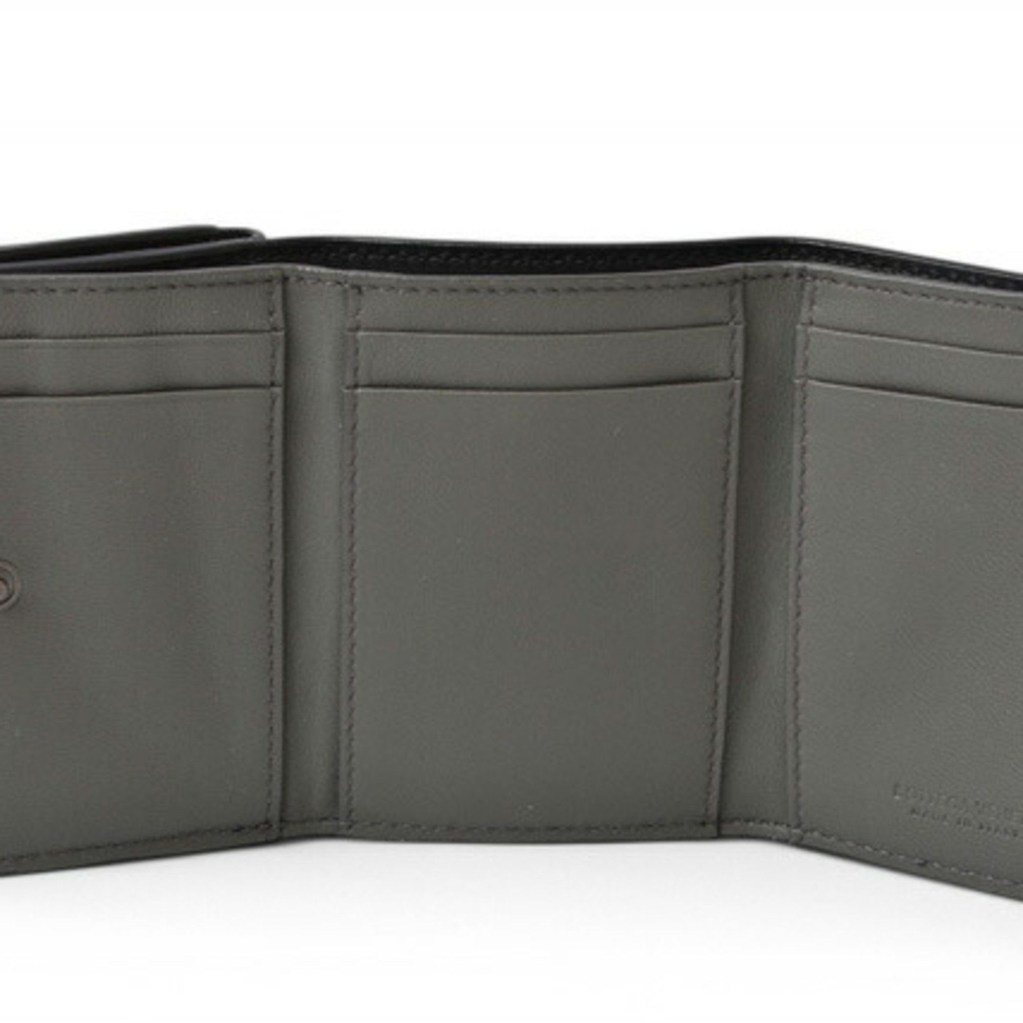 Bottega Veneta Bottega Veneta Tri-fold Wallet BOTTEGA VENETA Intrecciato 515385 VO0B2 Black Light Grey Size ONE SIZE - 13 Thumbnail